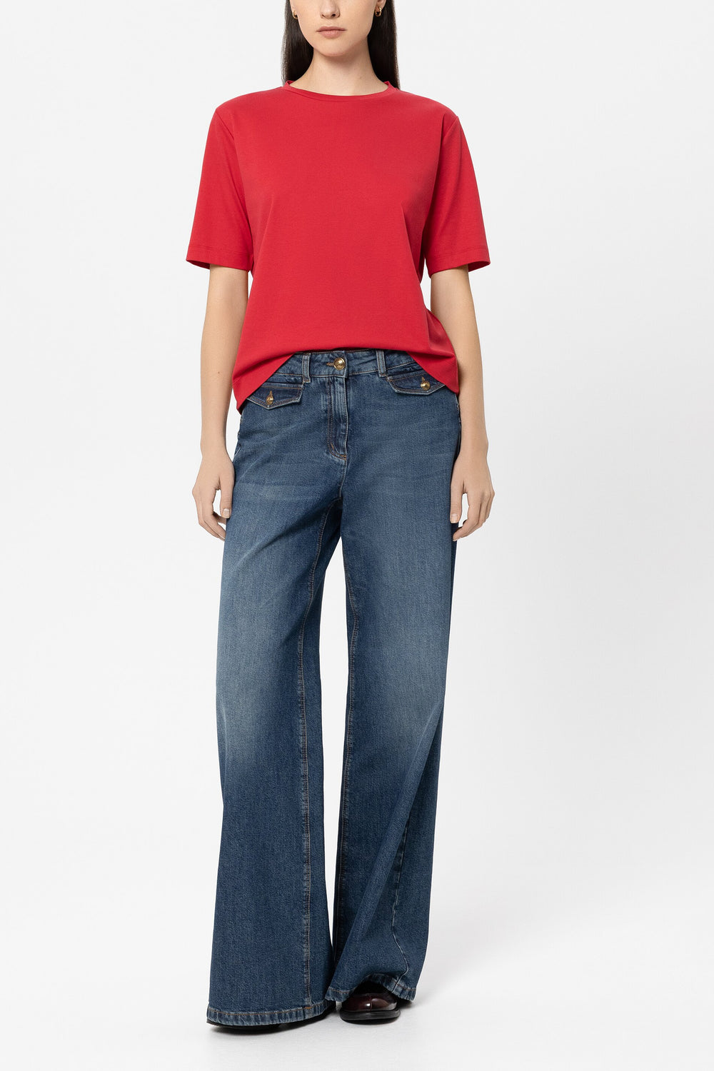 Basic-T-Shirt - cherry red - Standard