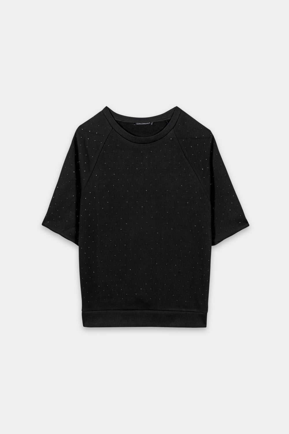 Sweatshirt with gemstones - pure black - Standard