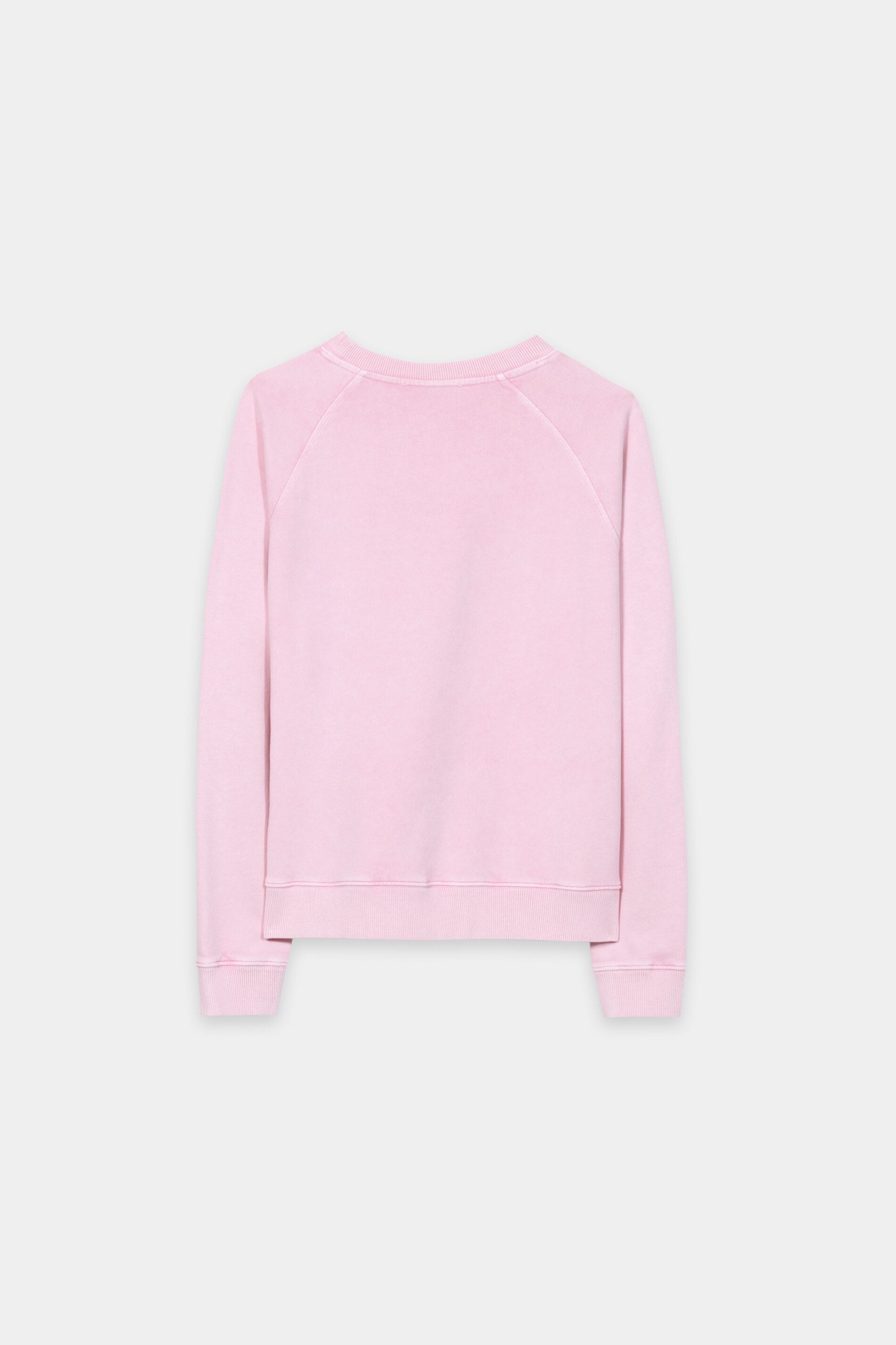 Baumwoll-Sweatshirt - creamy blush - mit Stickerei / Straß | Artikel Rück