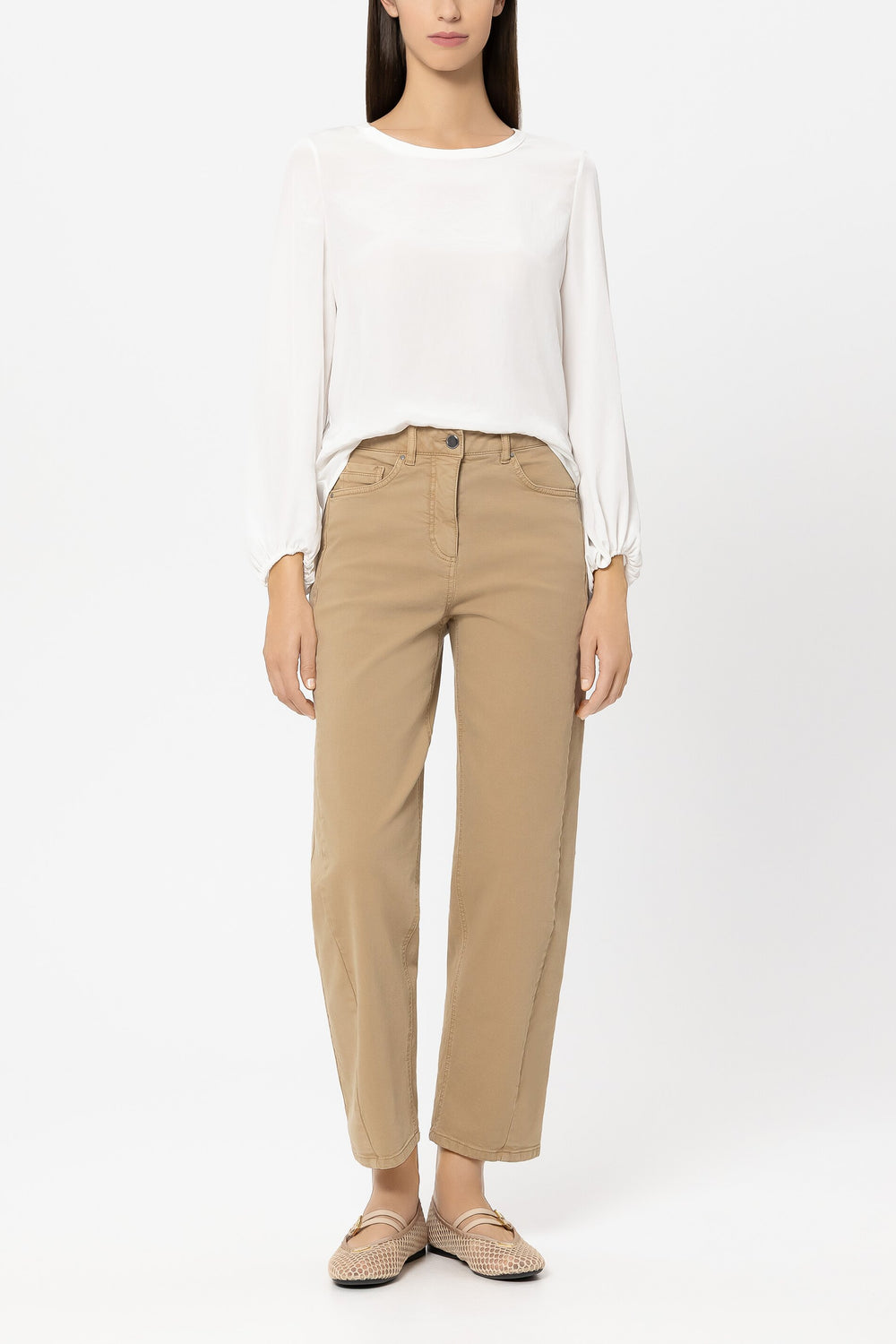 Long-sleeved shirt with patch - off-white - Standard