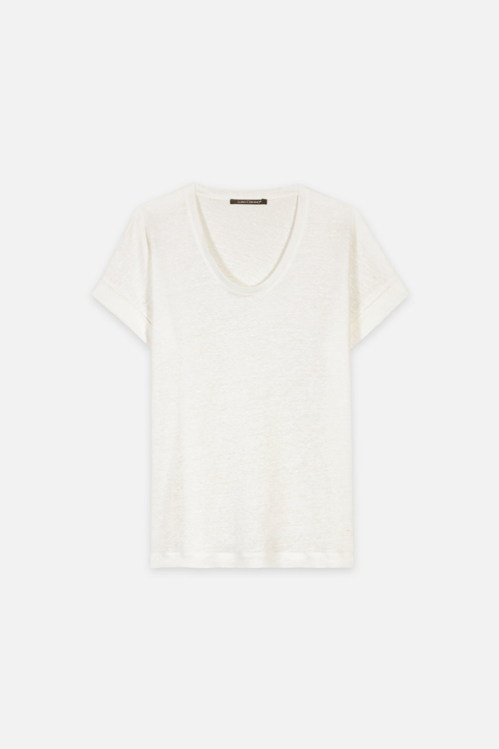 T-shirt en lin - blanc cassé - standard