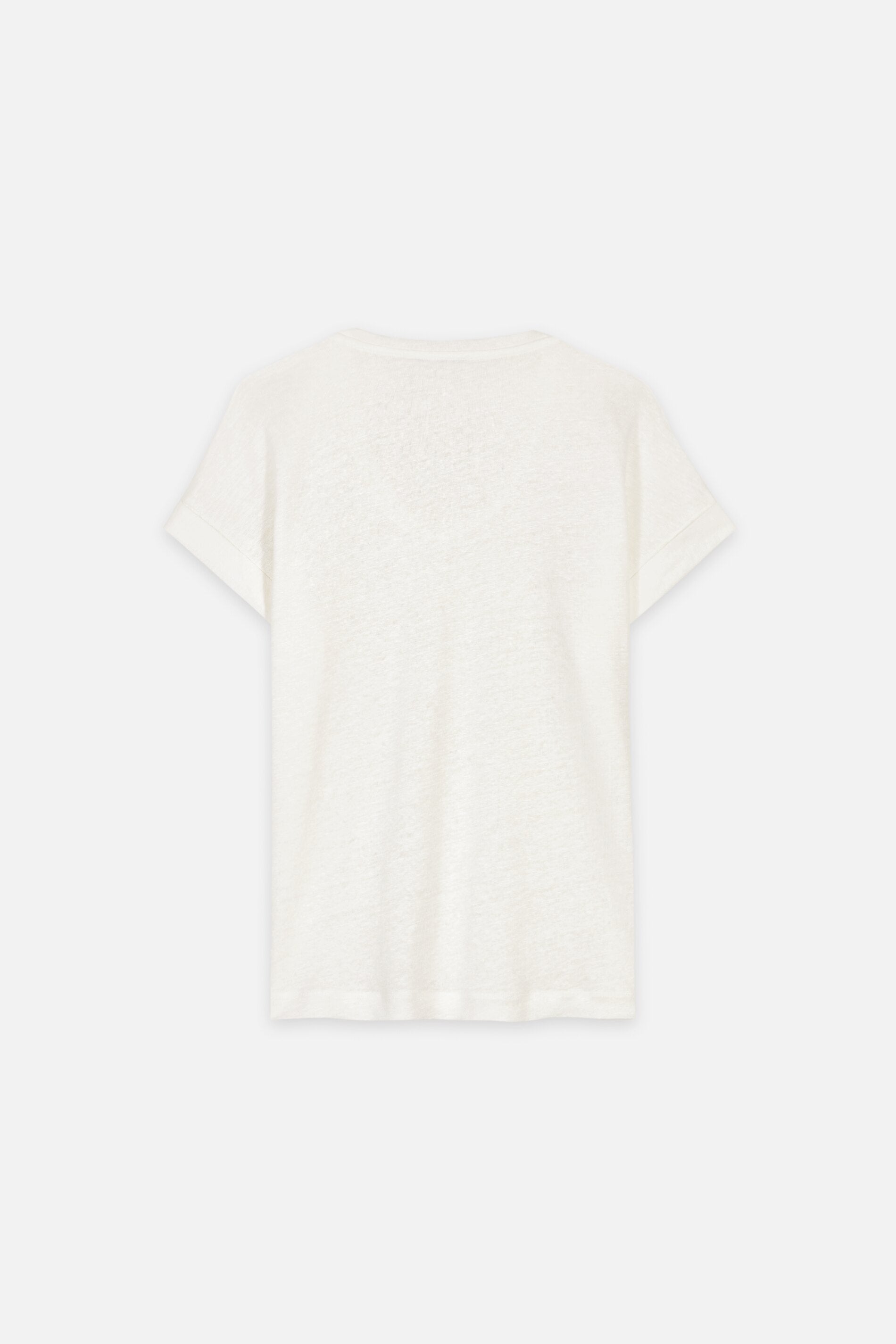 Leinen-T-Shirt - off-white - Standard | Artikel Rück