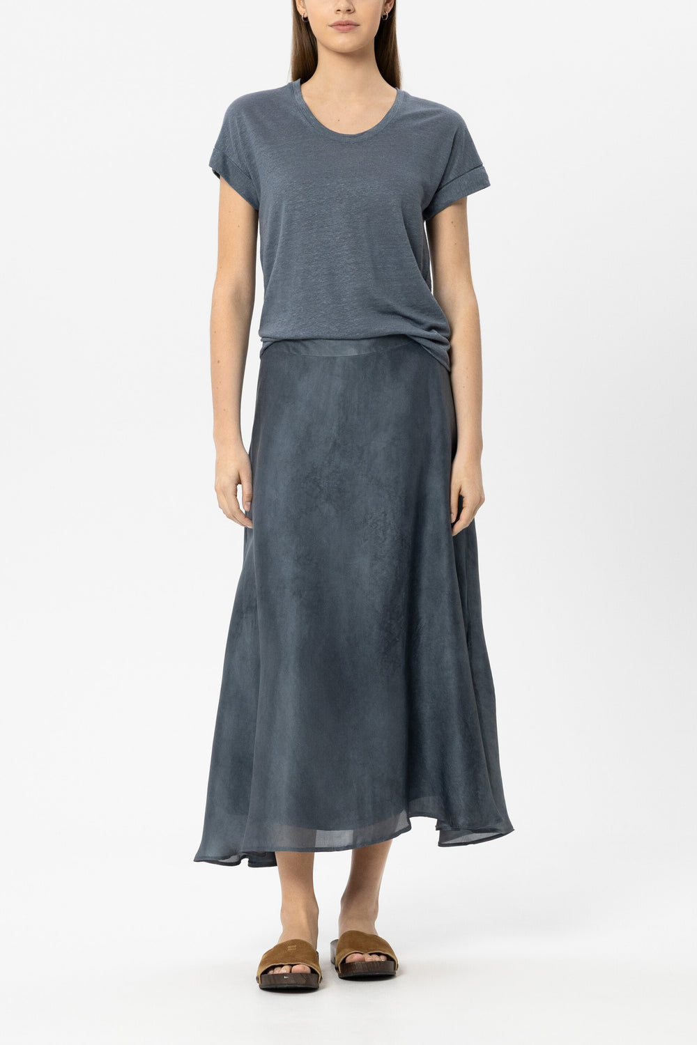 T-shirt en lin - tinted blue - standard