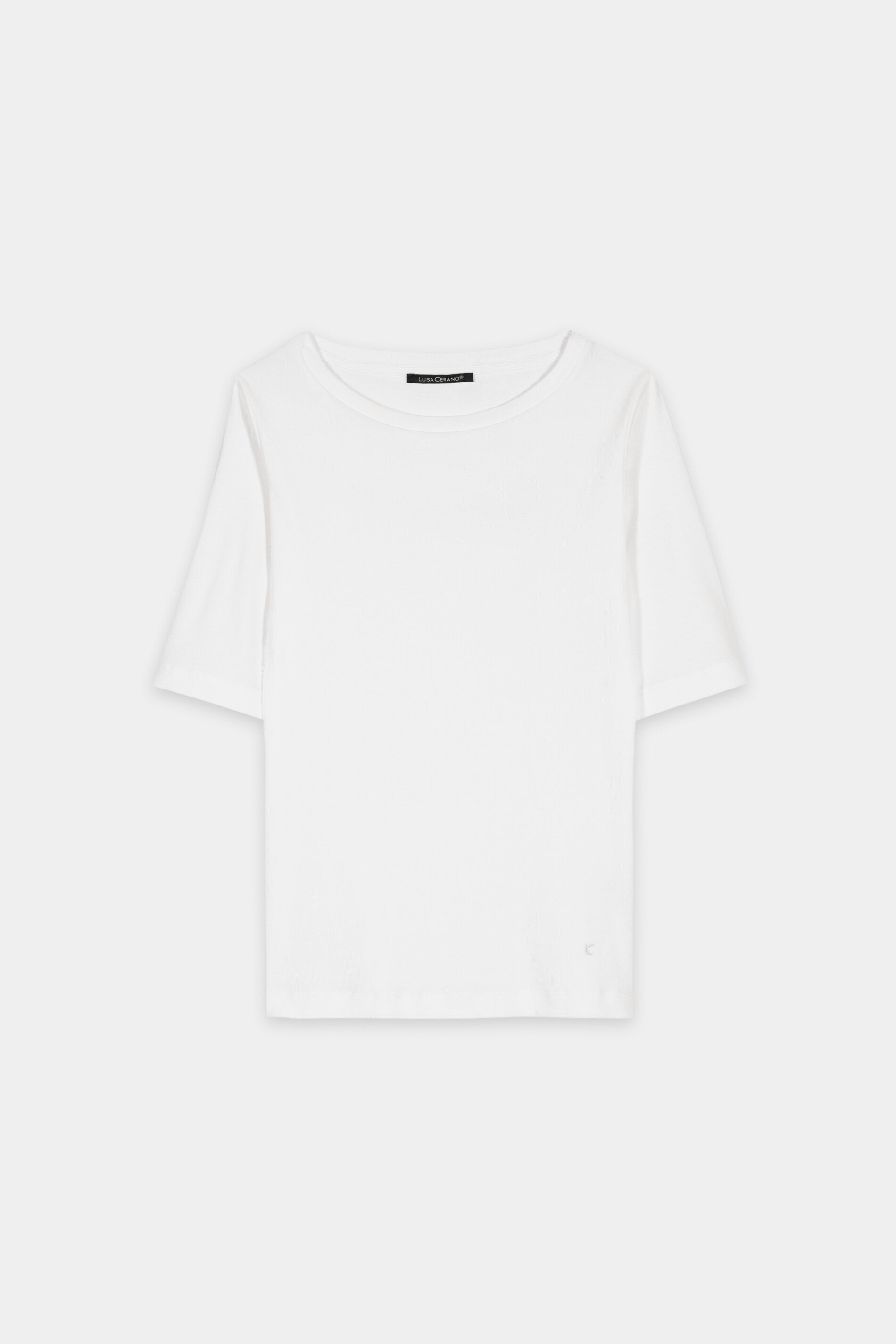 Halbarm-Shirt in Ripp-Optik - white - Standard | Artikel Front