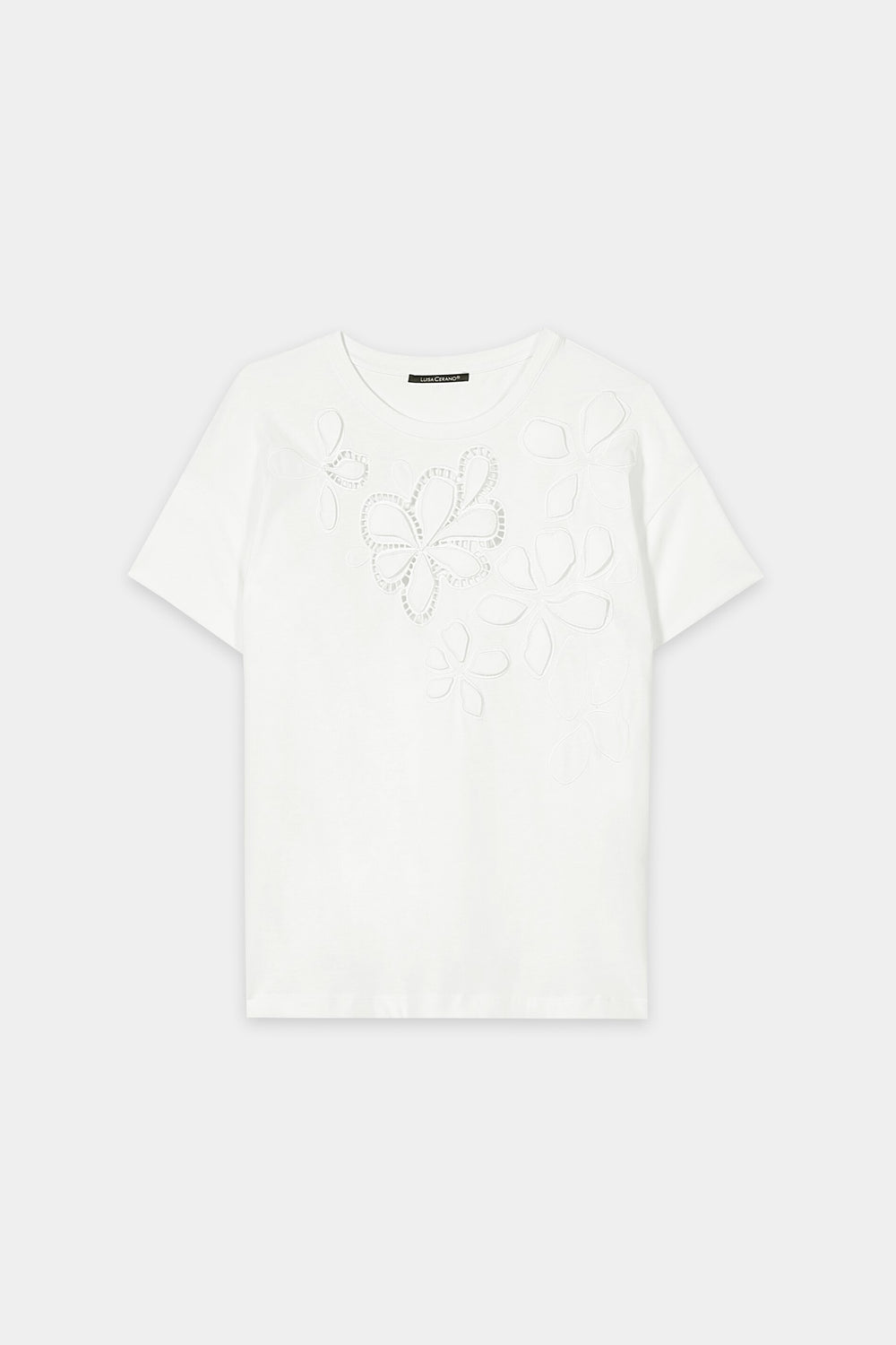 T-Shirt mit Blüten - white - Standard