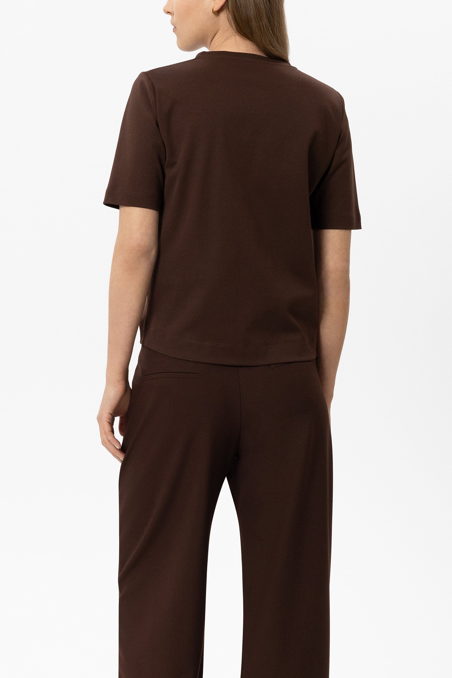 Organic cotton T-shirt - maroon - Standard