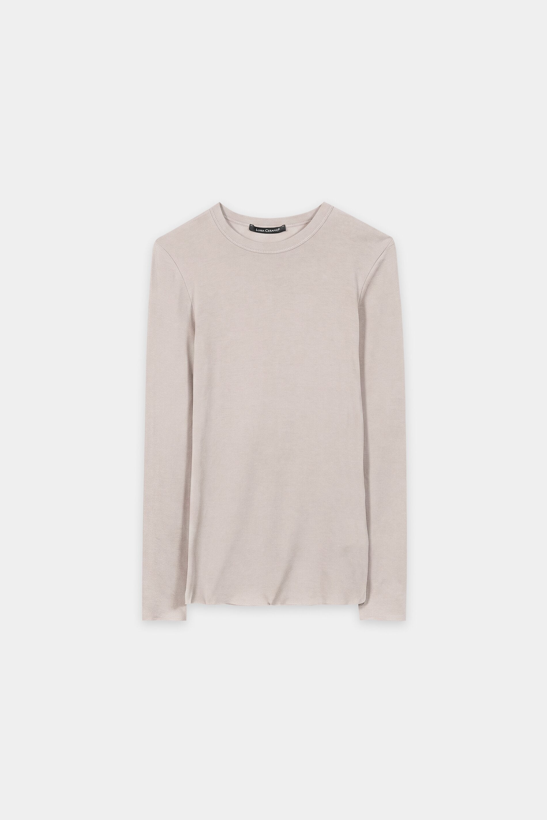 Ripp-Rundhals-Shirt - pearl - Standard | Artikel Front