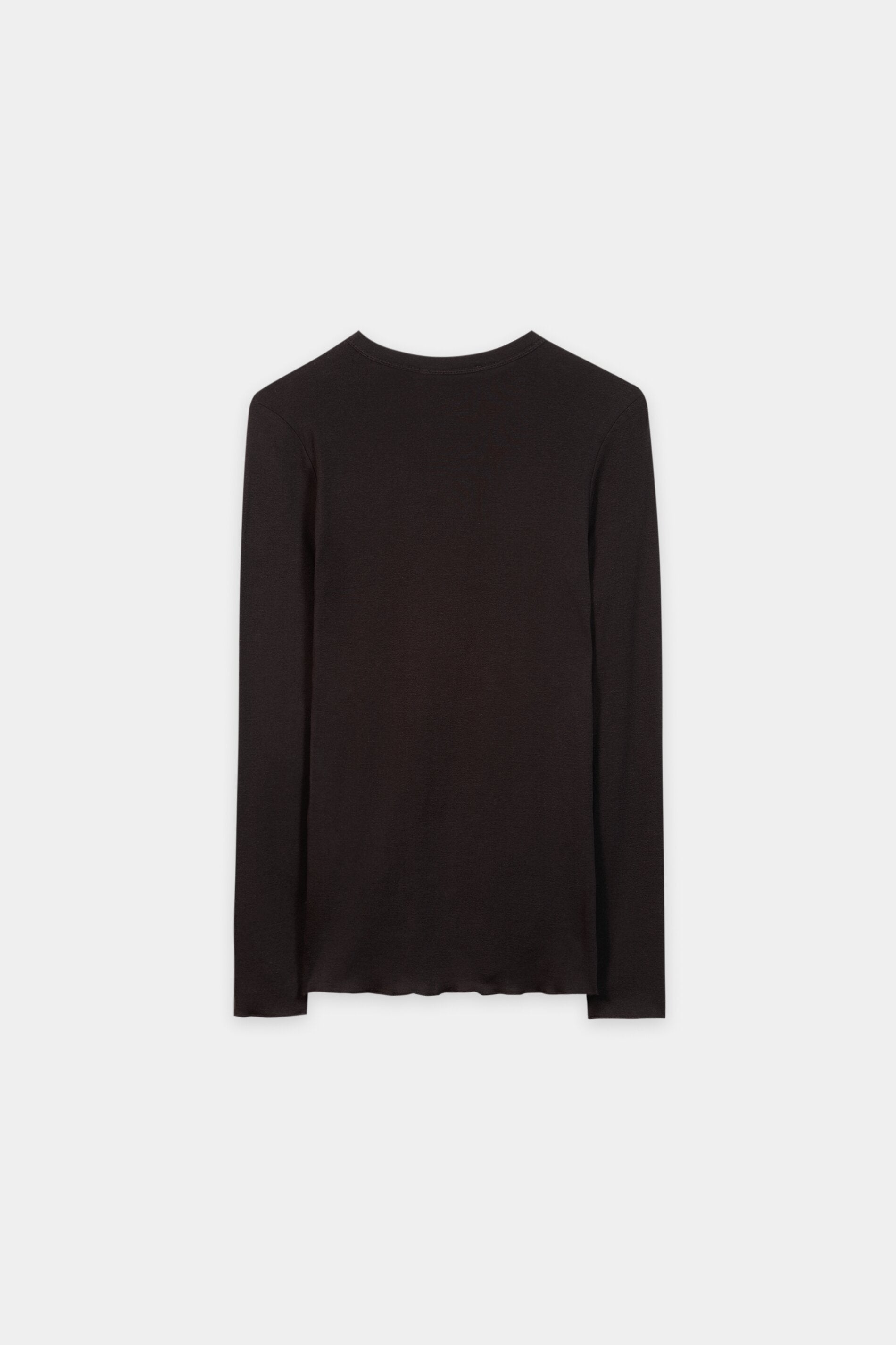 Ripp-Rundhals-Shirt - truffle - Standard | Artikel Rück