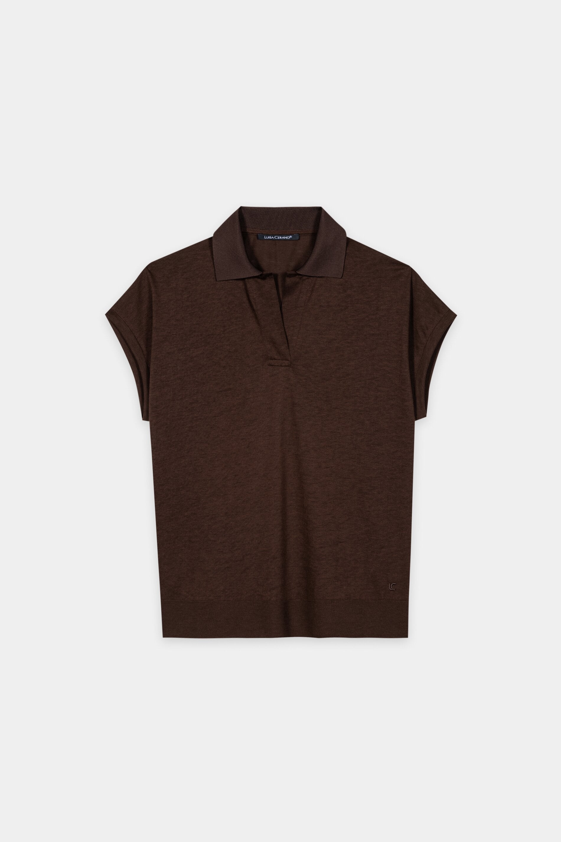 Poloshirt aus Baumwoll-Mix - marone - Standard | Artikel Front