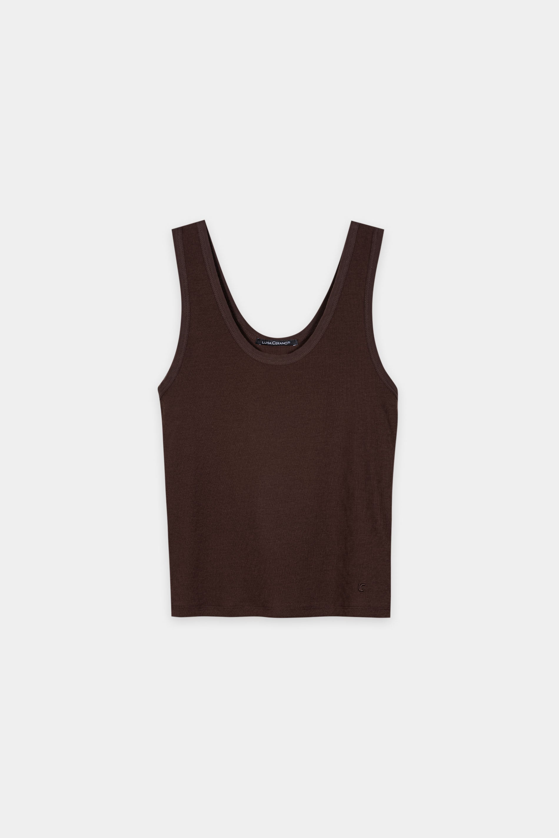 Ripp-Tanktop - marone - Standard | Artikel Front
