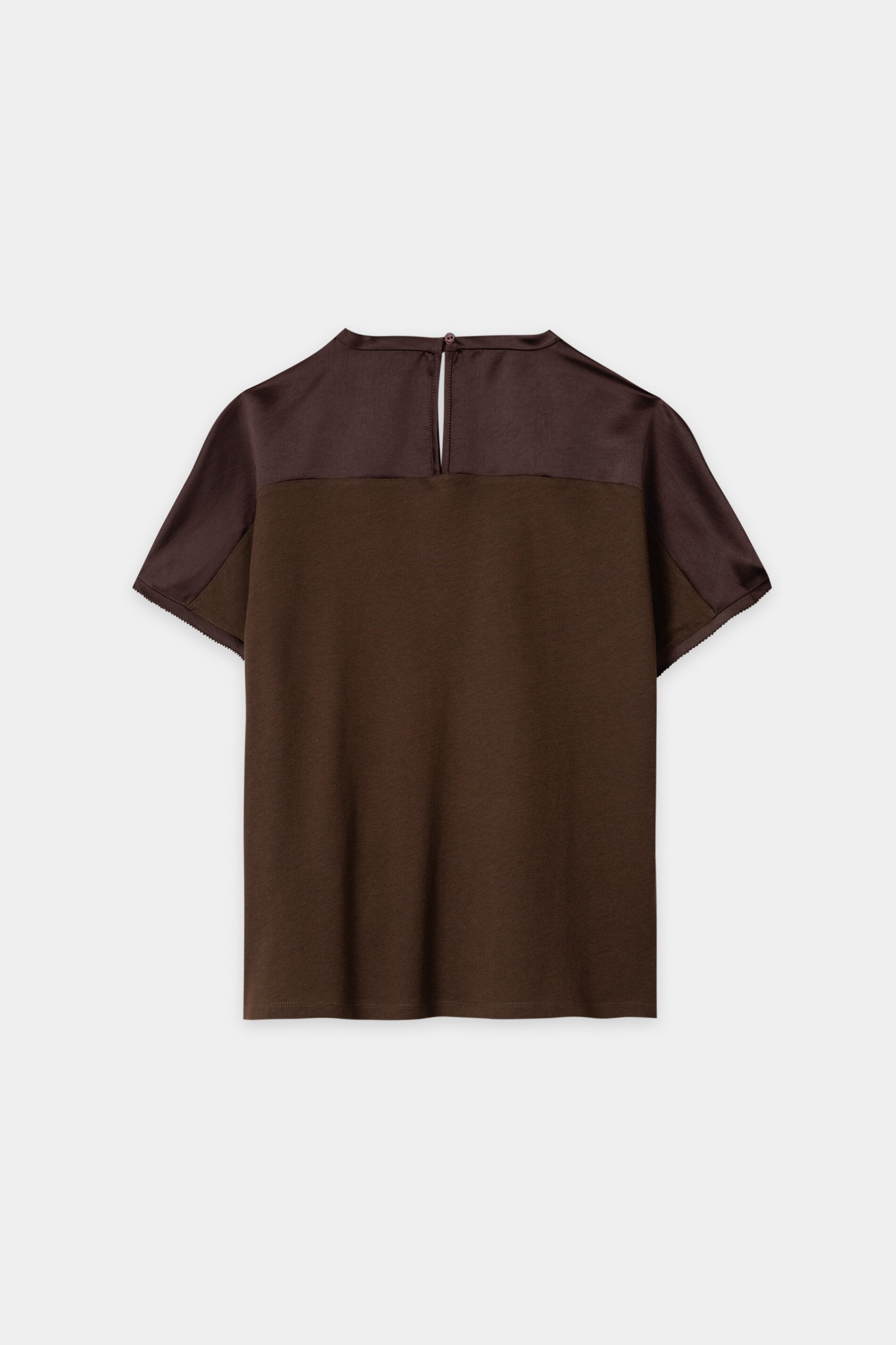 T-Shirt mit Nahtdetails - marone - Standard | Artikel Rück