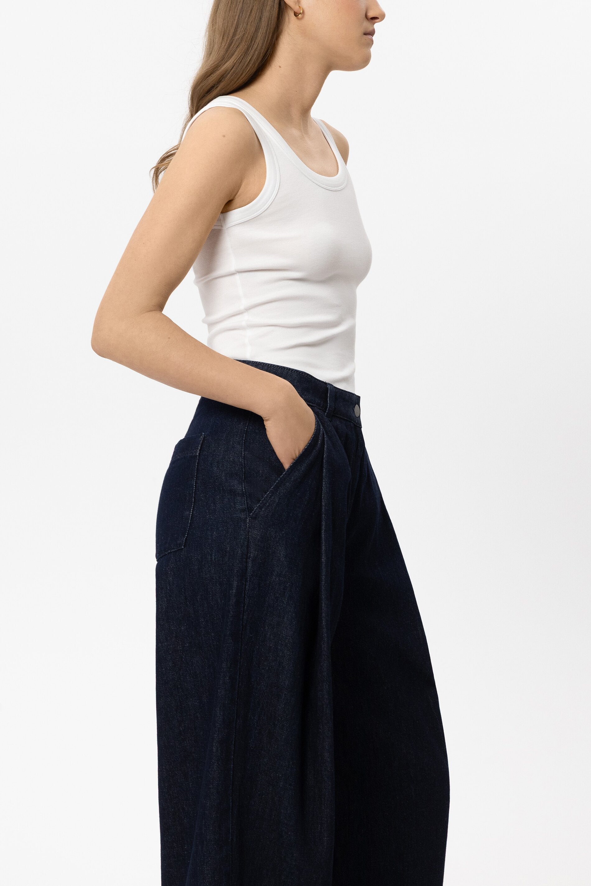 Ripp-Tanktop - white - Standard | Model Seite