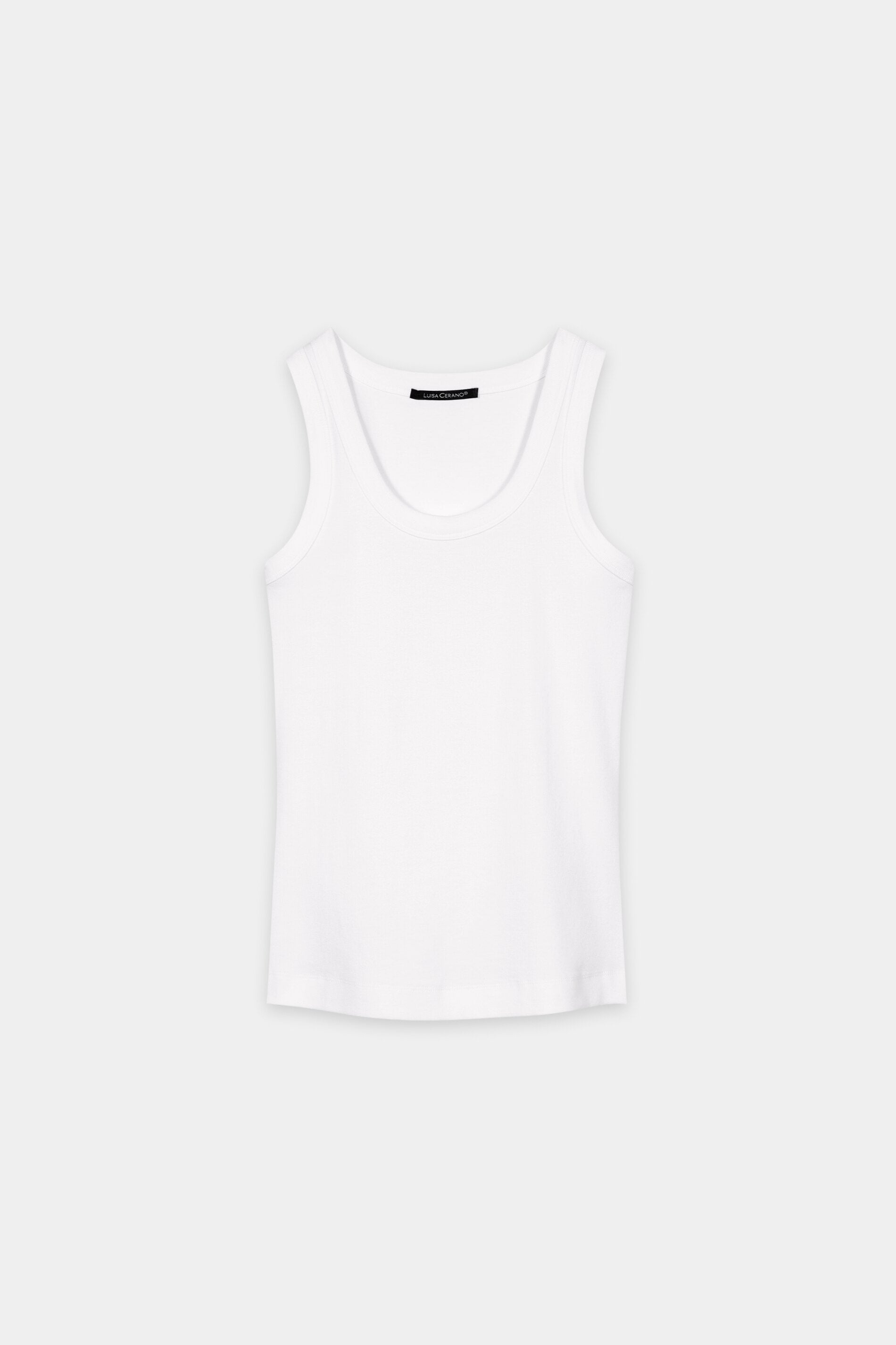 Ripp-Tanktop - white - Standard | Artikel Front