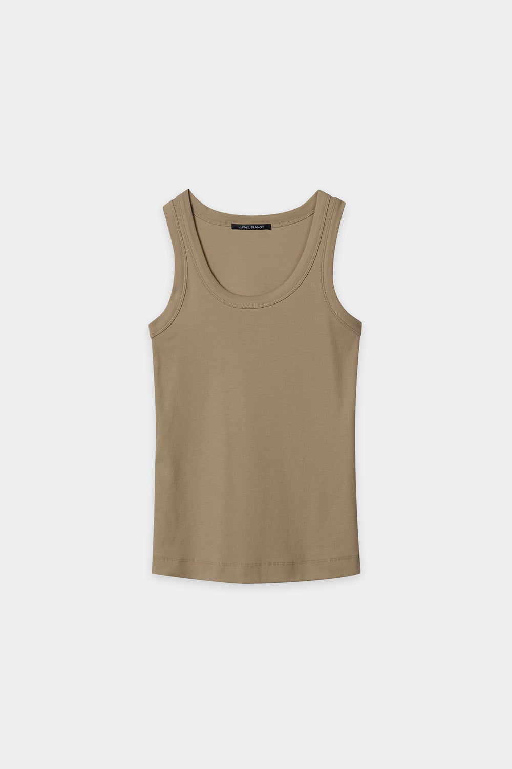 Ribbed tank top - sage - standard