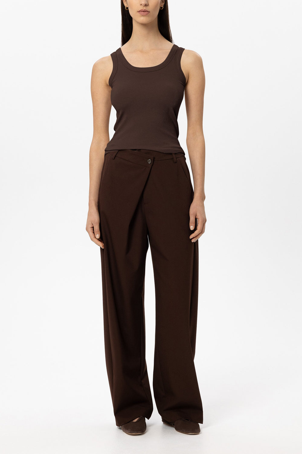 Ripp-Tanktop - marone - Standard