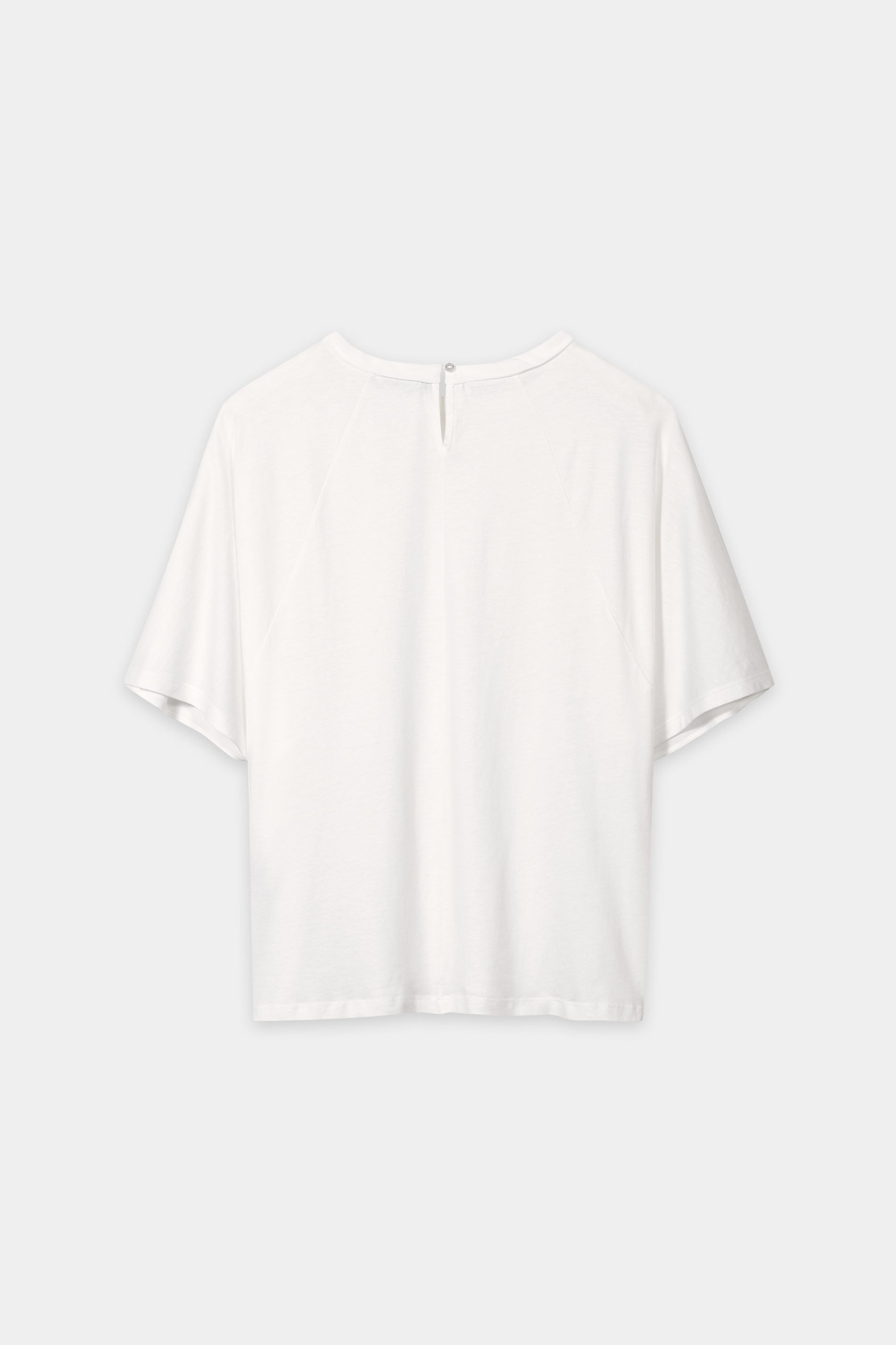 T-Shirt aus Seiden-Mix - off-white - Standard | Artikel Rück