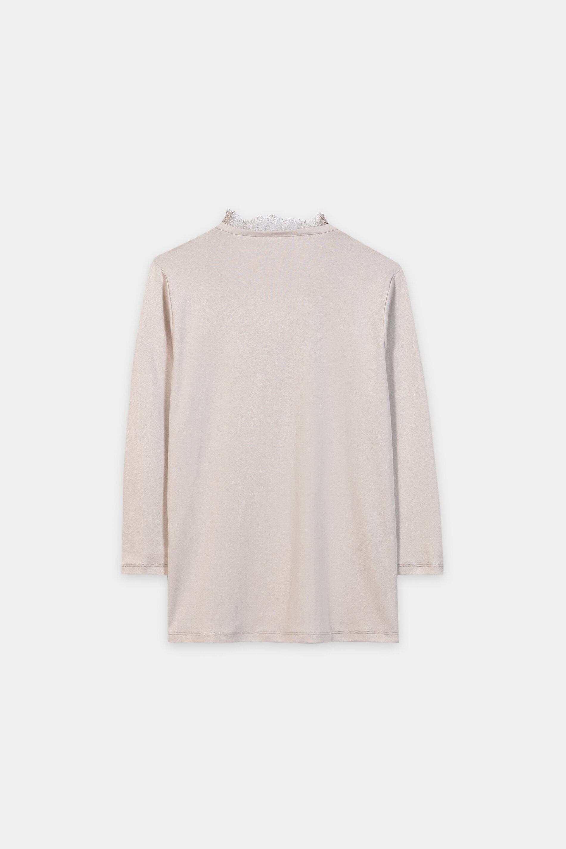 V-Neck-Shirt mit Spitze - pearl - Standard | Artikel Rück