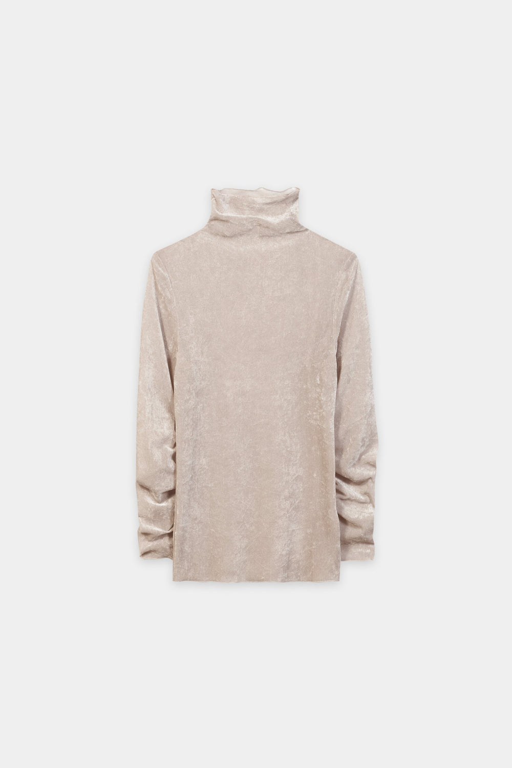 Samt-Turtleneck-Shirt - pearl - Standard
