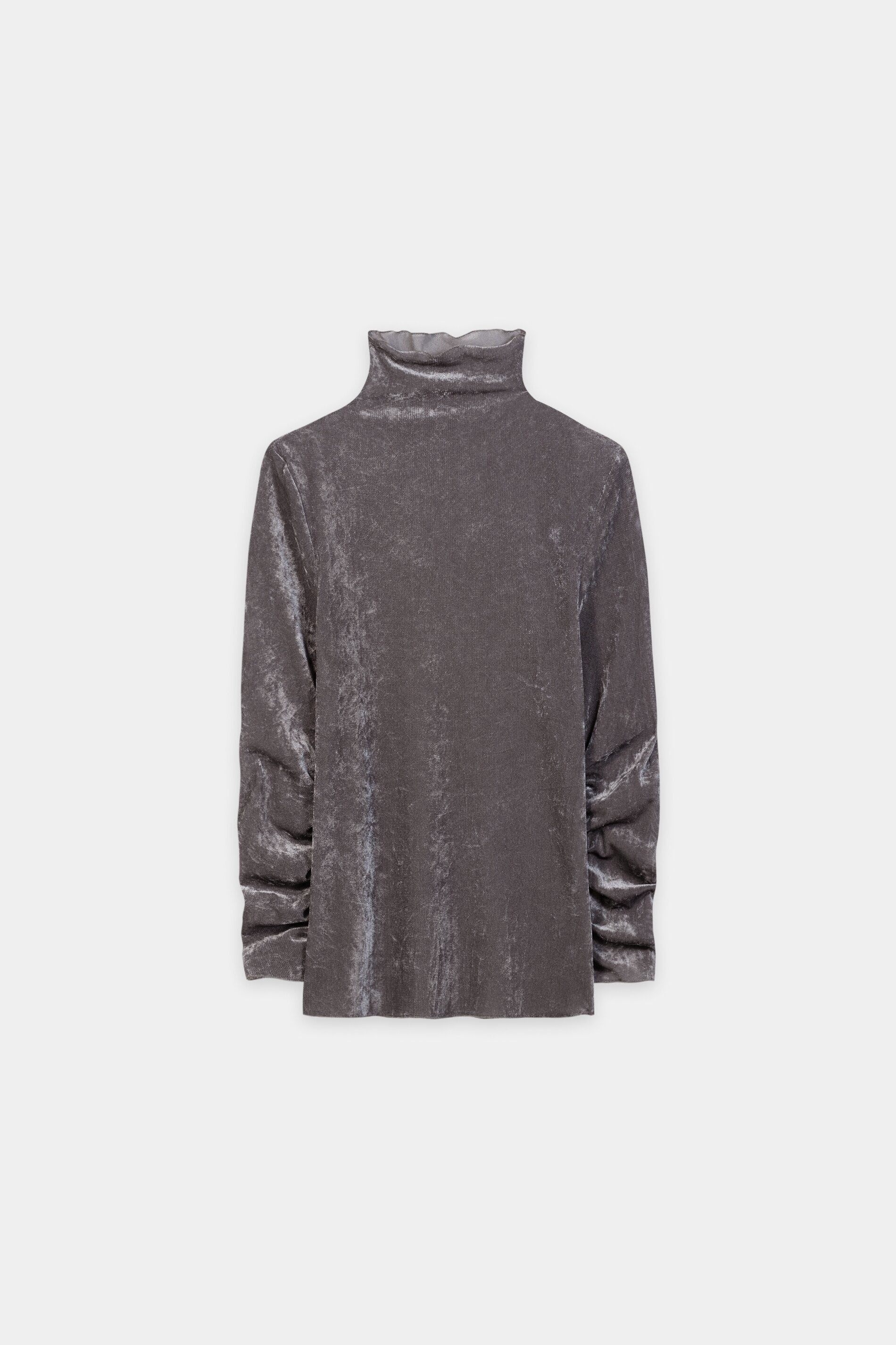 Samt-Turtleneck-Shirt - heather grey - Standard | Artikel Front