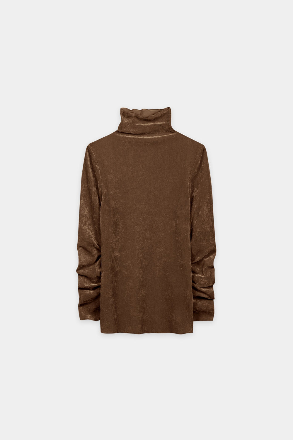 Samt-Turtleneck-Shirt - caramel - Standard