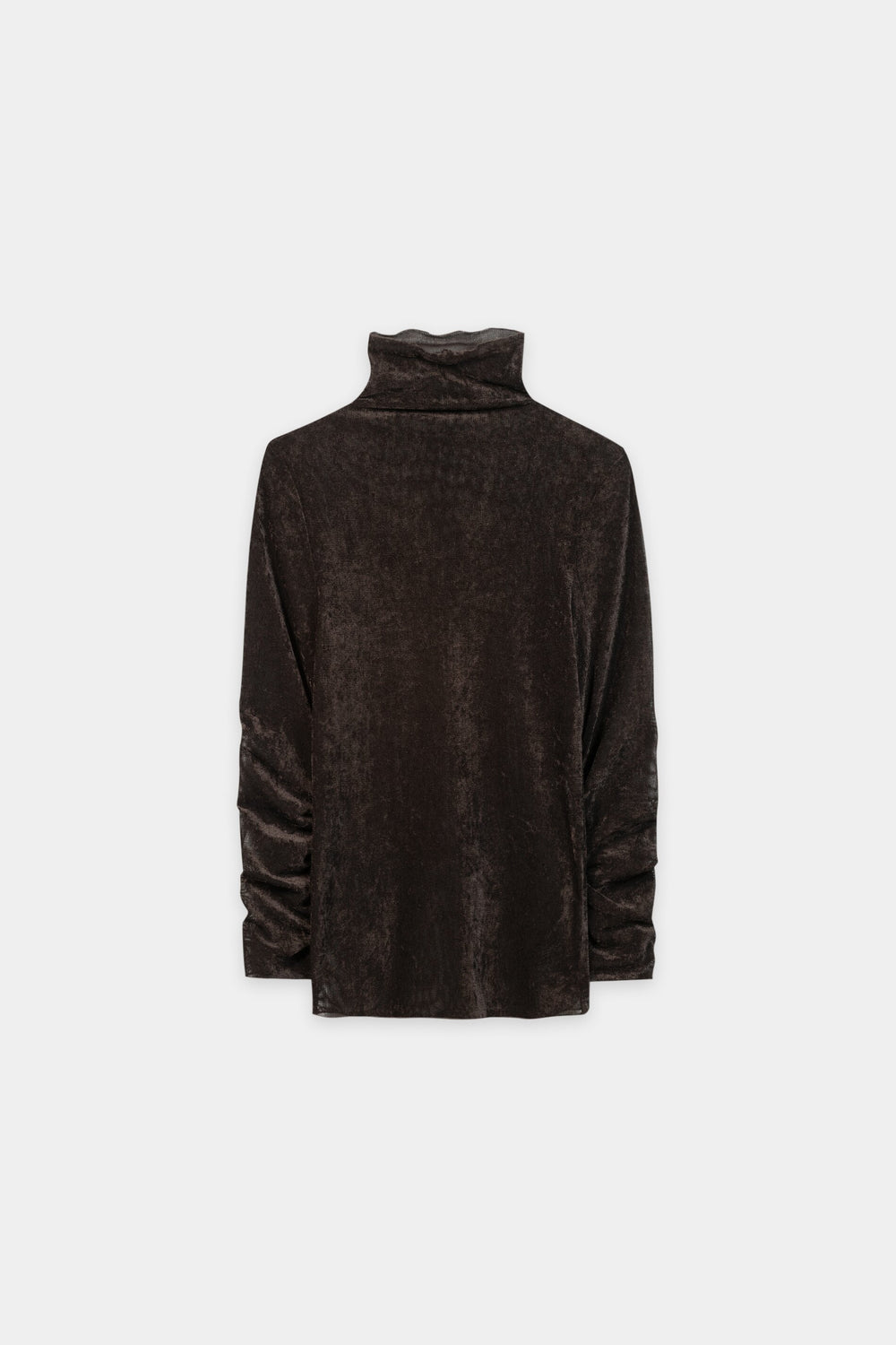 Samt-Turtleneck-Shirt - truffle - Standard