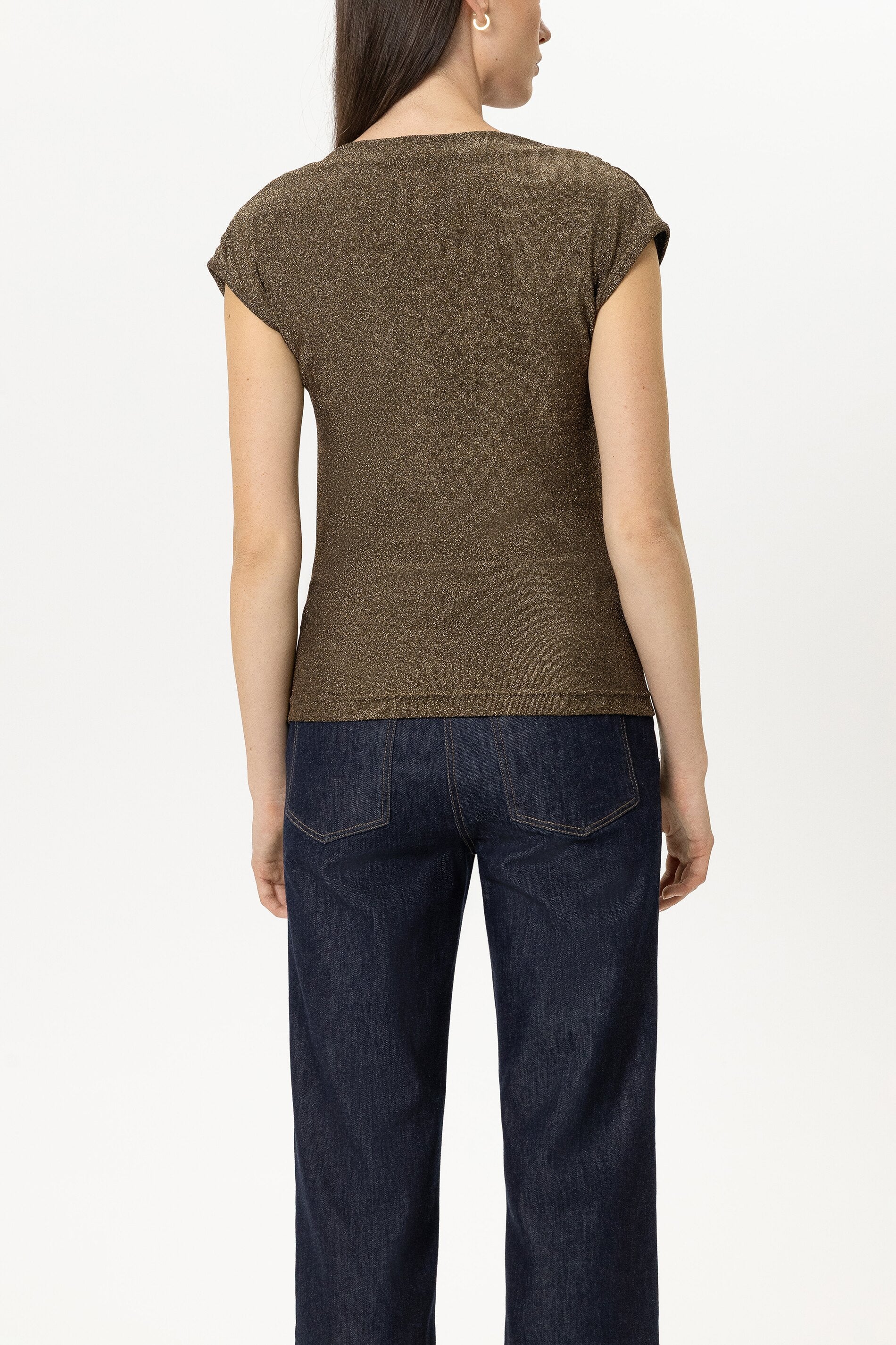 Lurex-Top - caramel - Standard | Model Rück