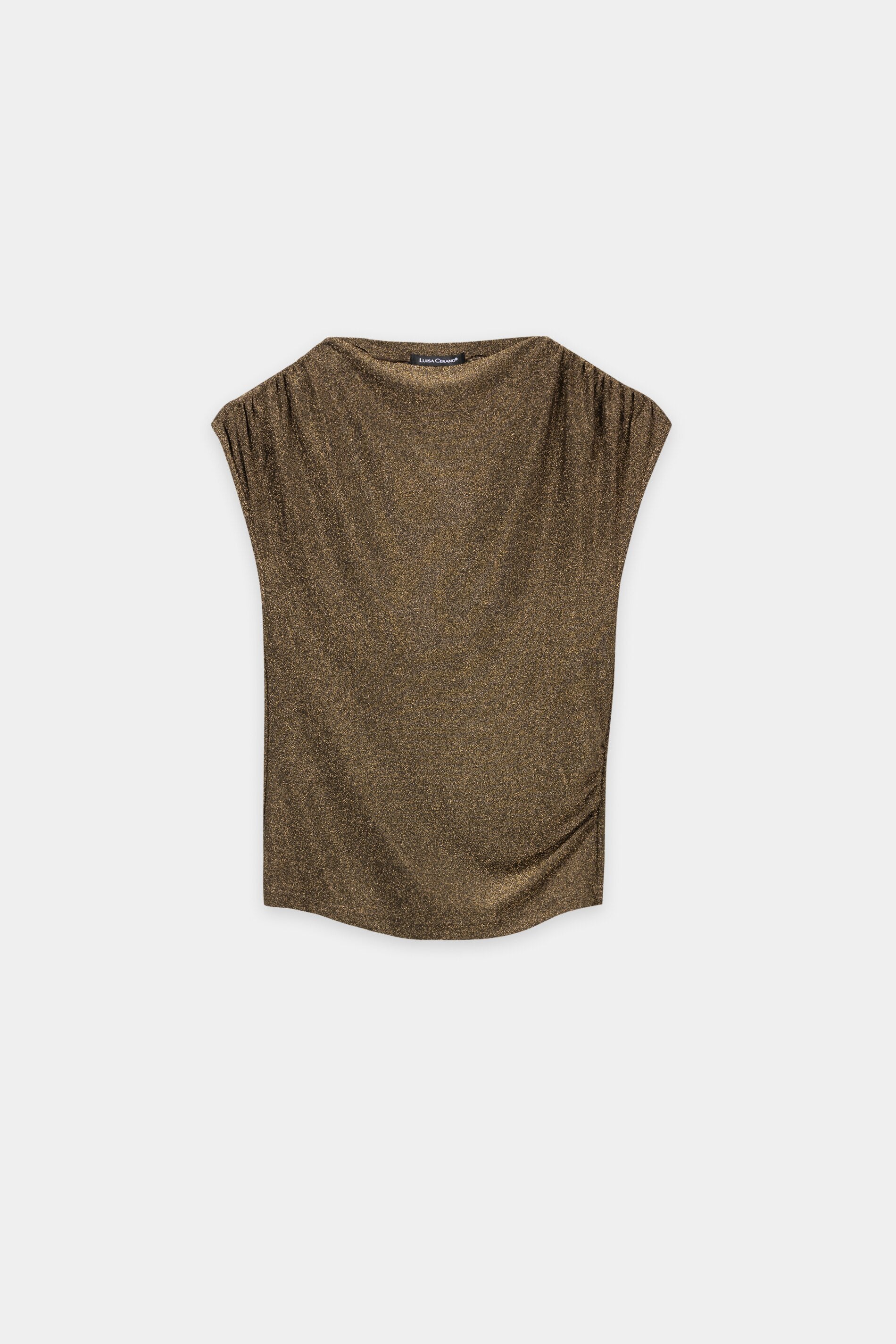 Lurex-Top - caramel - Standard | Artikel Front