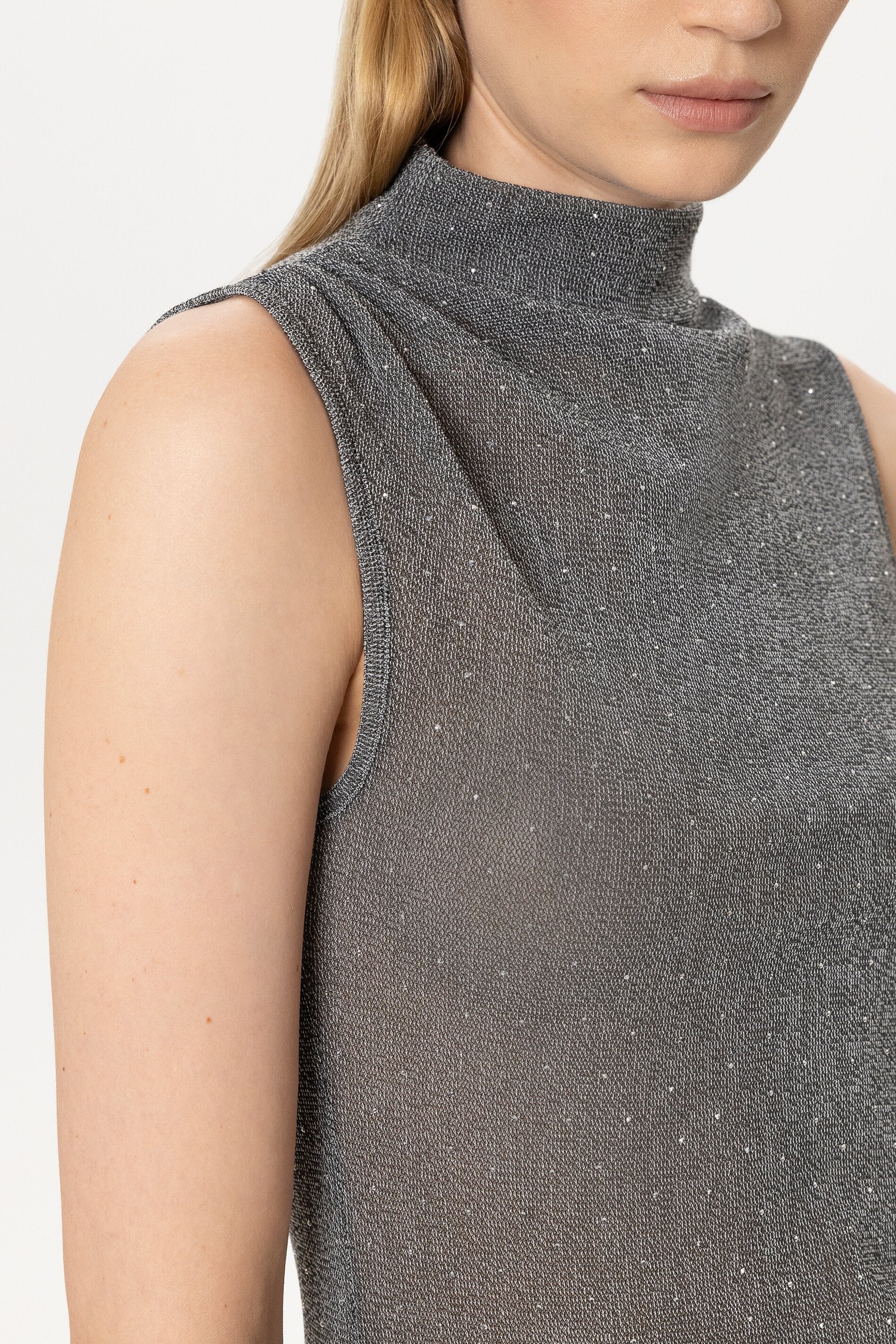 Glanz-Turtleneck-Top - heather grey - Standard | Model Detail