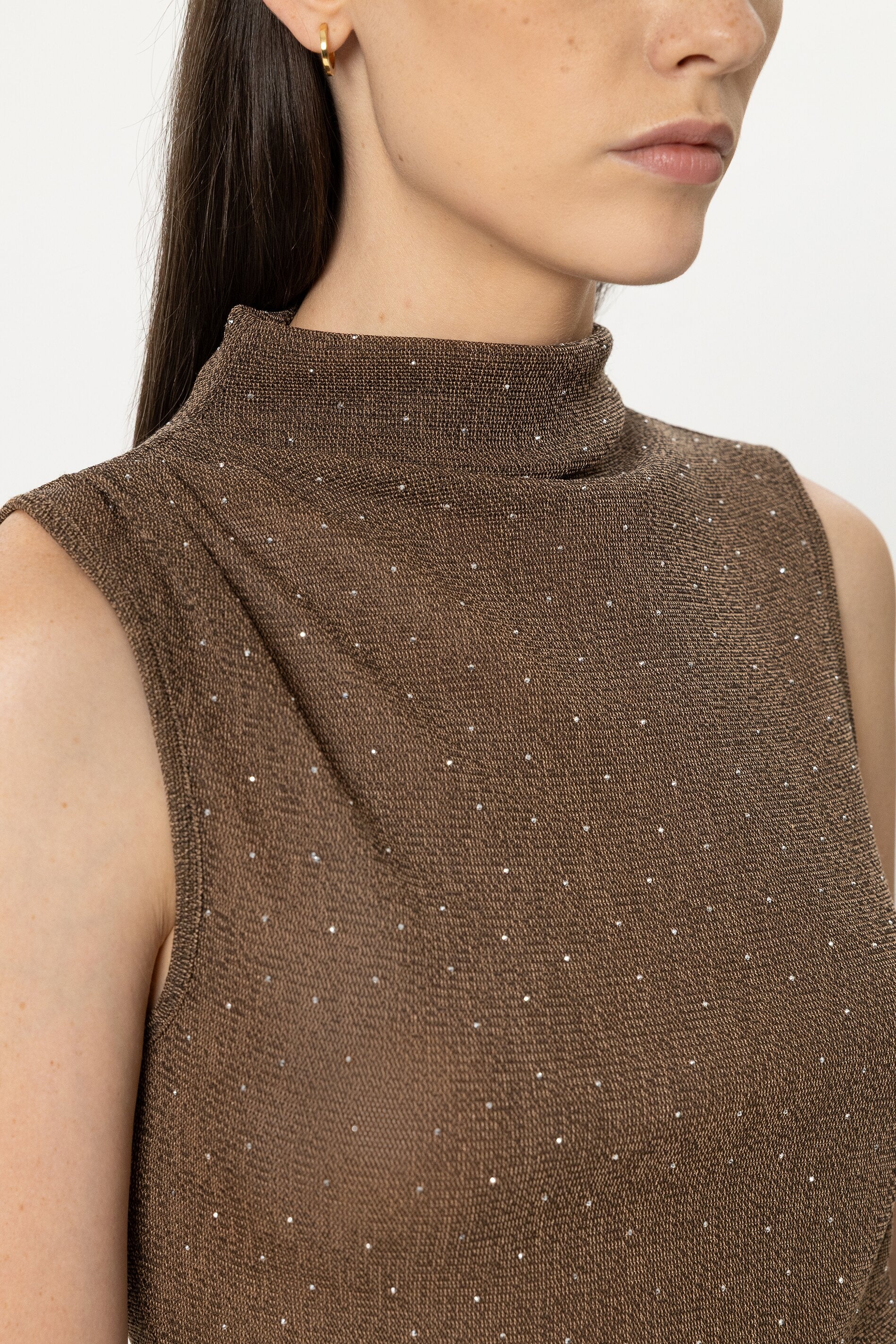 Glanz-Turtleneck-Top - caramel - Standard | Model Detail
