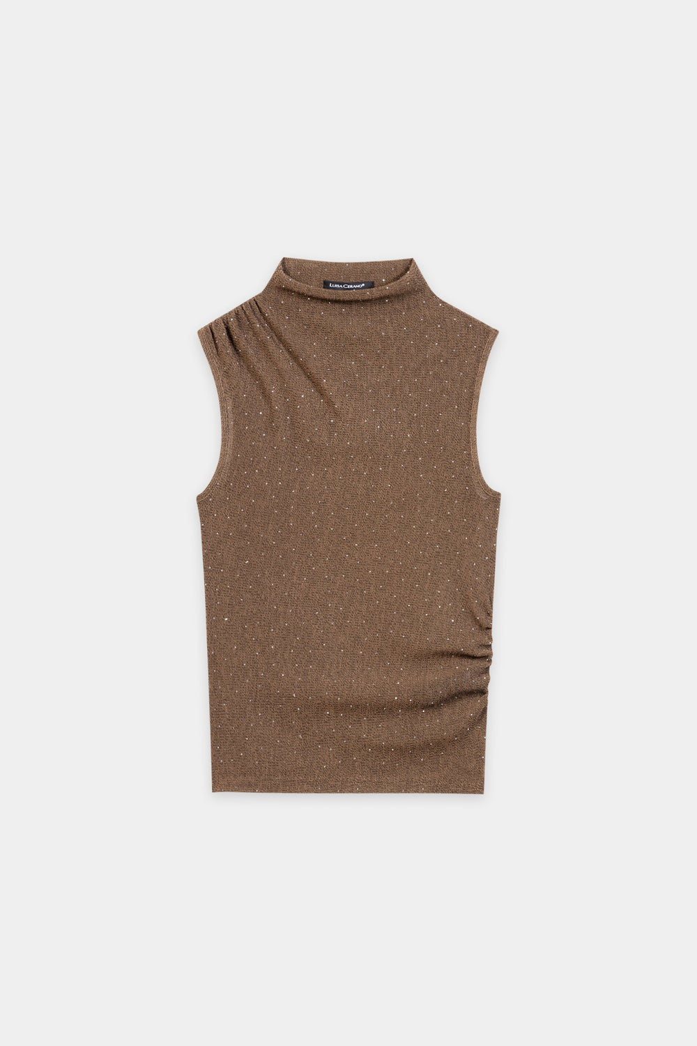Glanz-Turtleneck-Top - caramel - Standard