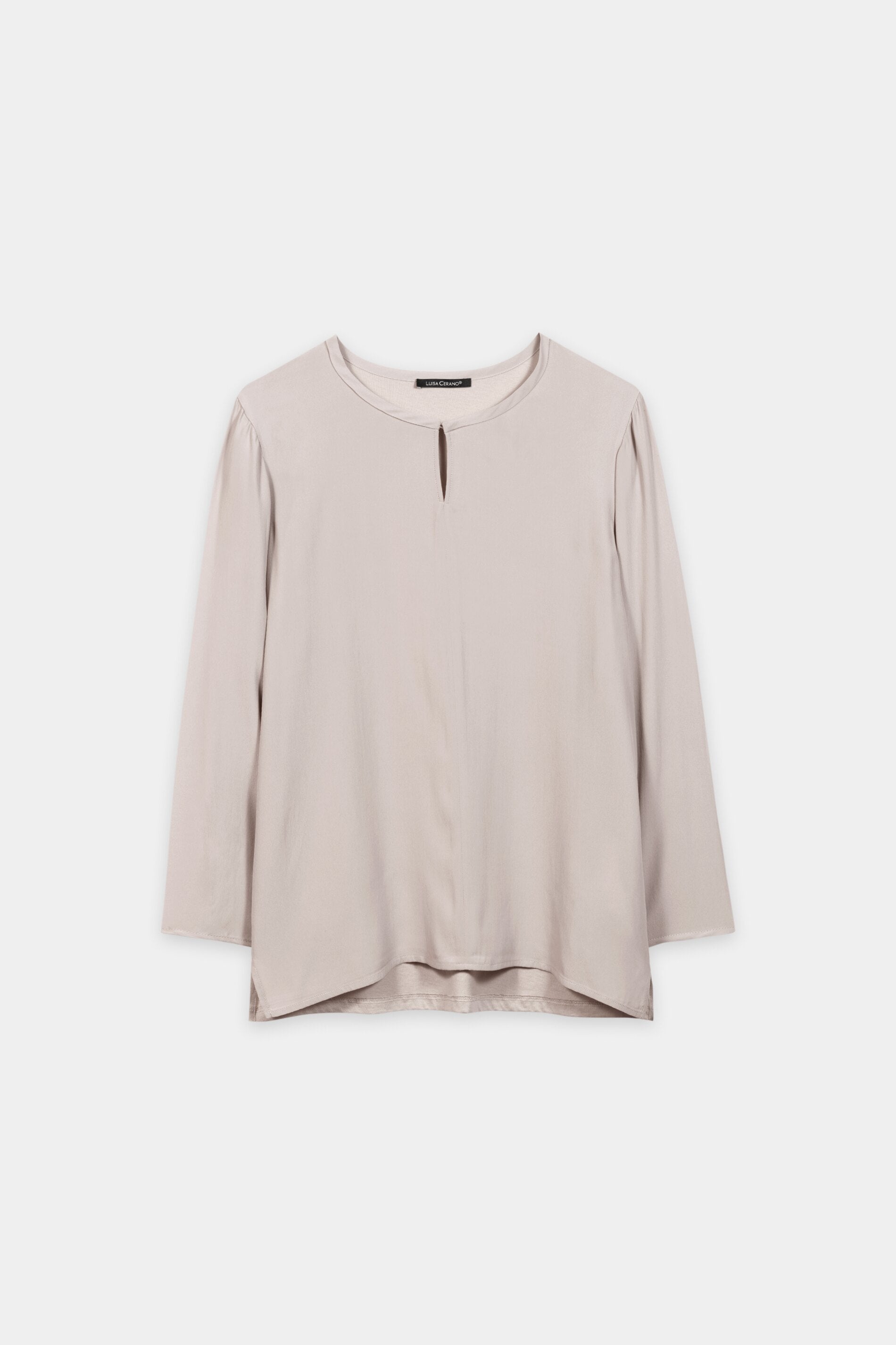 Shirt aus Seiden-Mix - pearl - Standard | Artikel Front