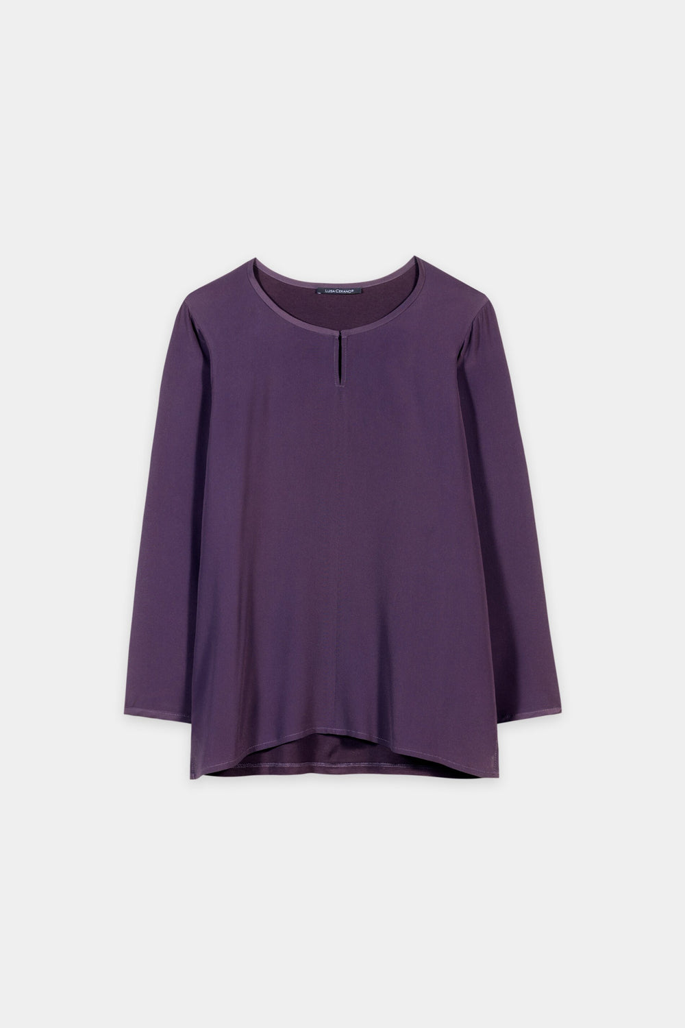Shirt aus Seiden-Mix - plum - Standard
