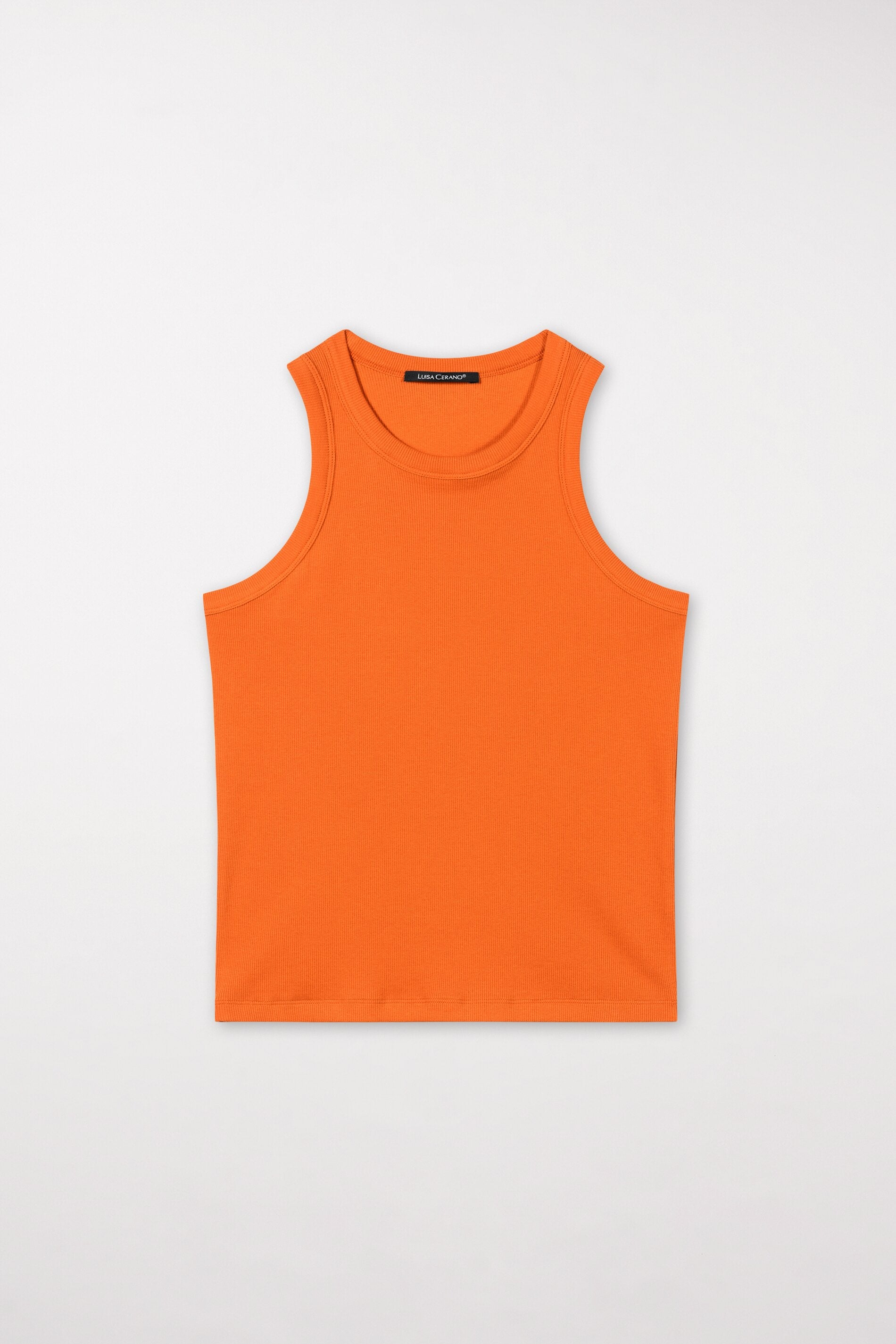 Tanktop in Ripp-Optik - burnt orange - Standard | Artikel Front