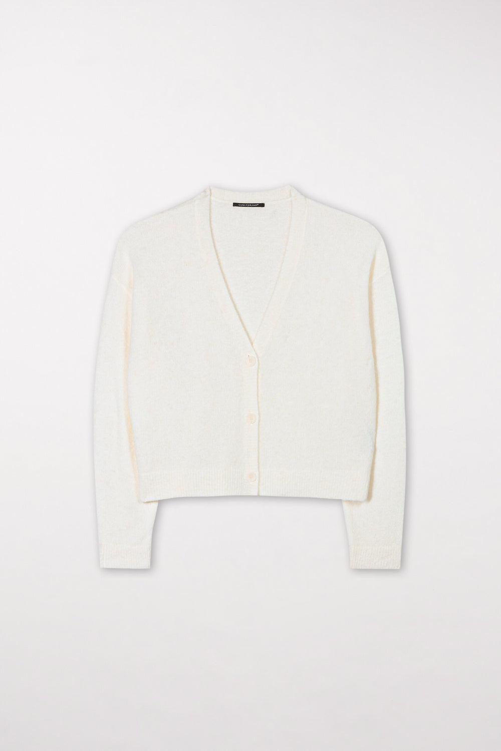 Cardigan en mélange d'alpaga - coquille d'œuf - Standard
