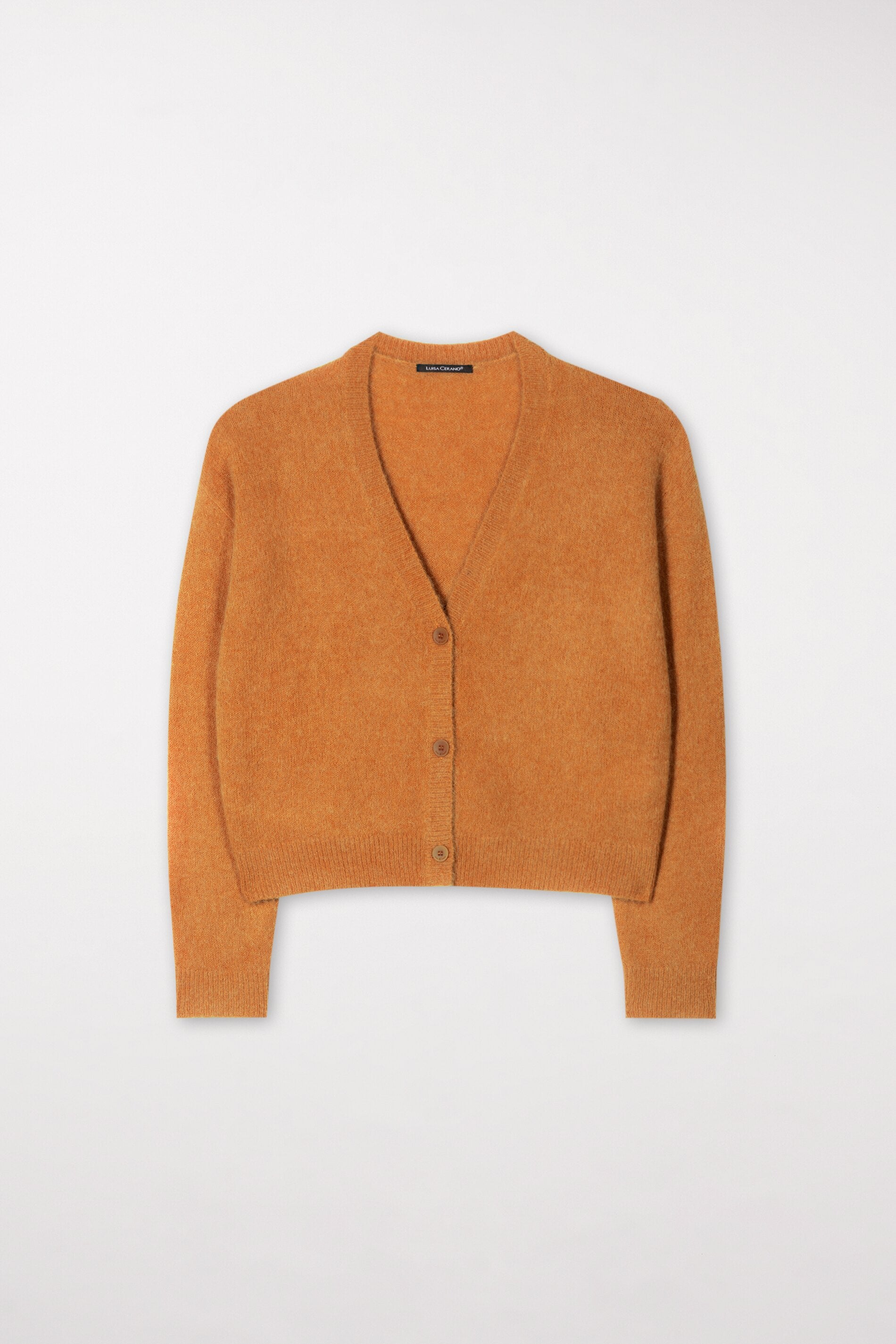 Cardigan aus Alpaka-Mix - kurkuma - Standard | Artikel Front