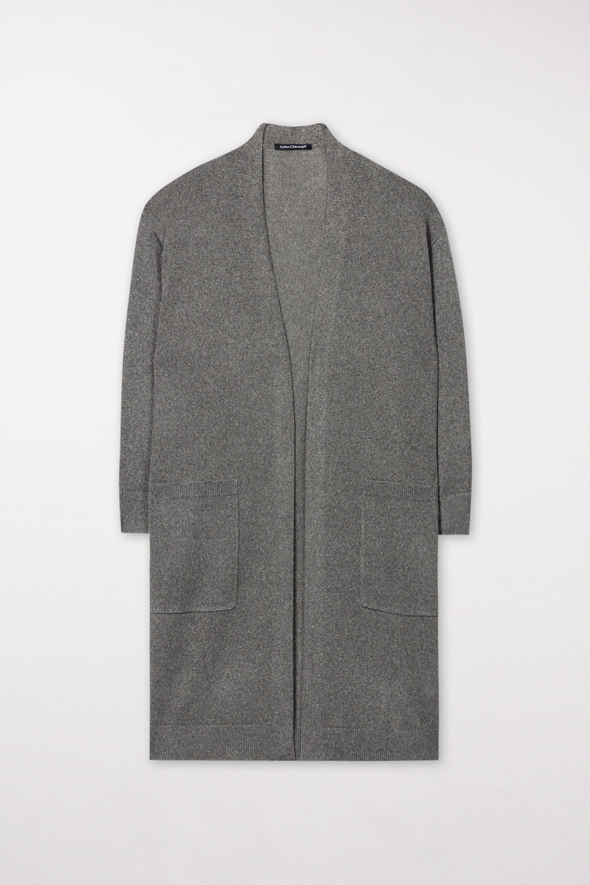 Longcardigan aus Feinstrick - taupe - Standard | Artikel Front