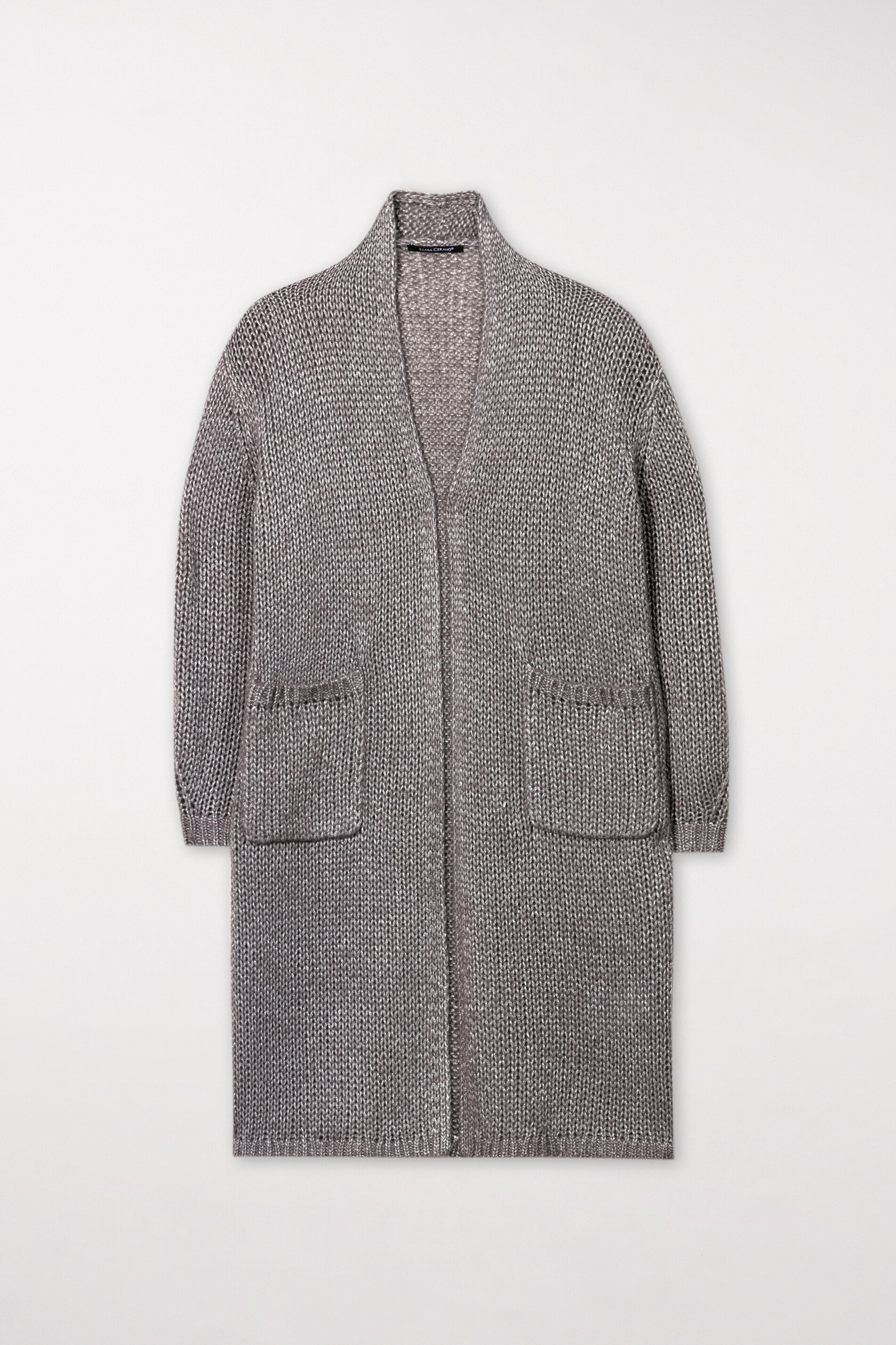 Longcardigan aus Woll-Mix - taupe - Standard | Artikel Front