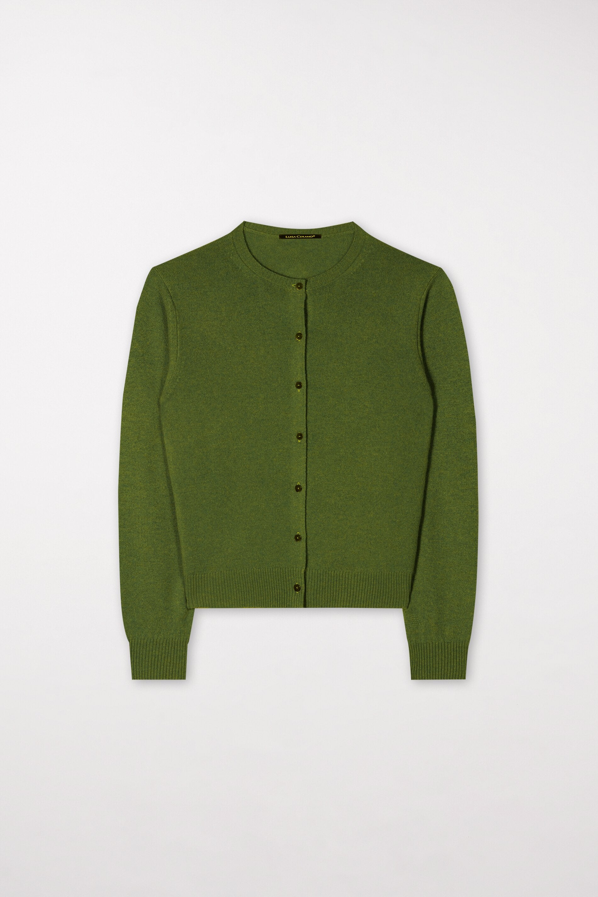 Cardigan aus Kaschmir-Mix - moss green - Standard | Artikel Front