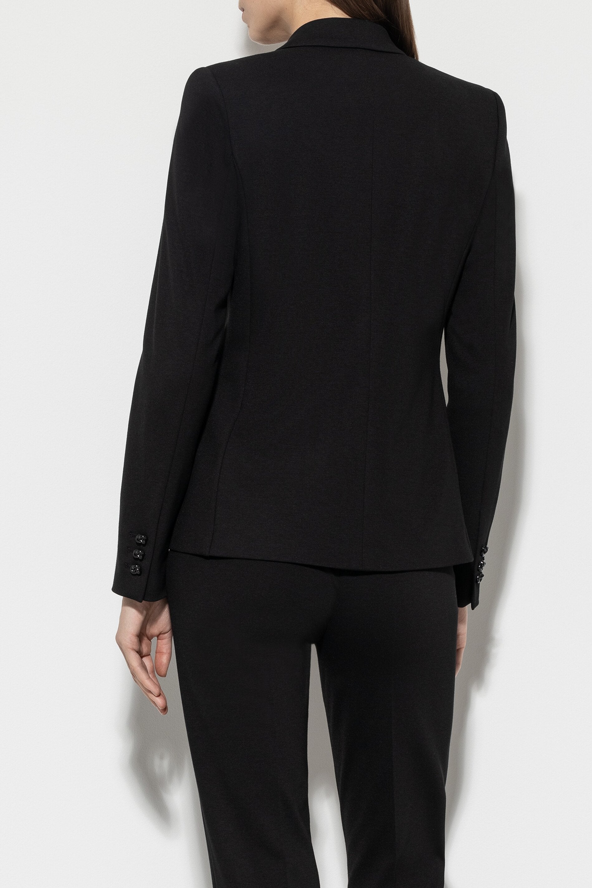 Blazer aus Punto-Milano - black - Standard | Model Rück