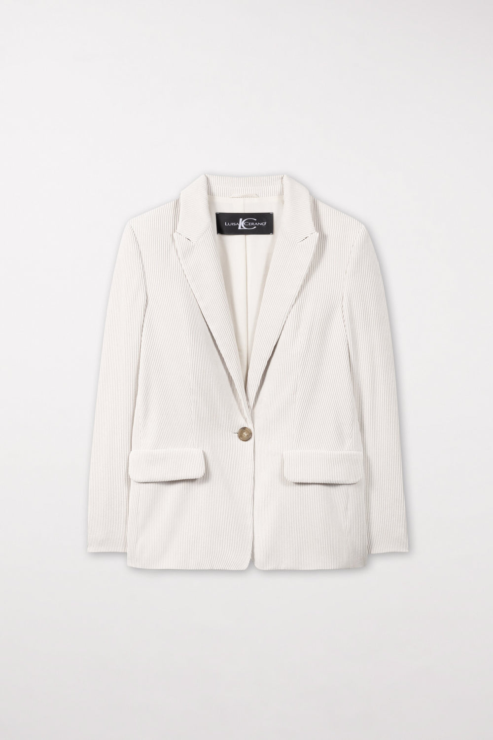 Ein-Knopf-Cordblazer - eggshell - Standard