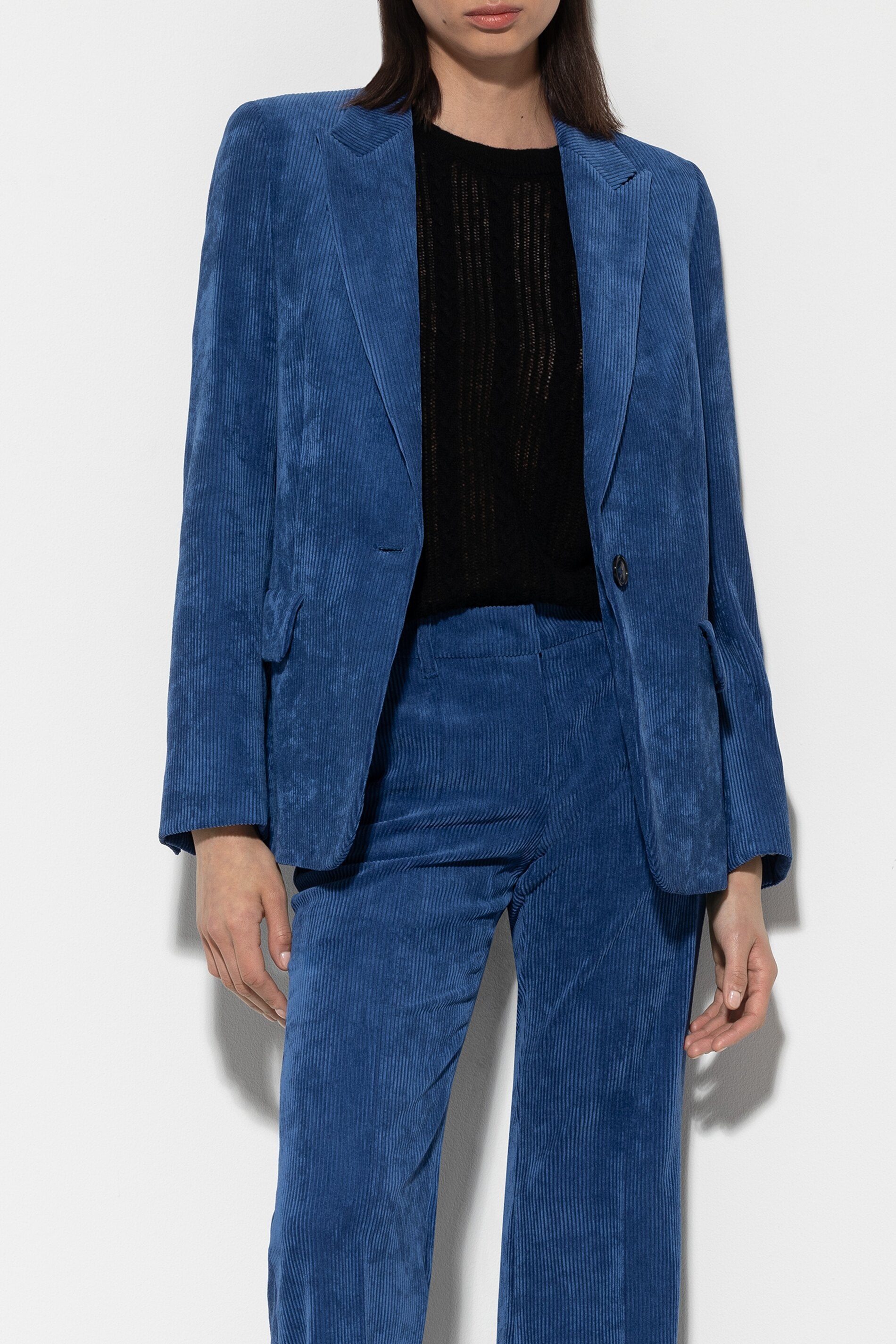 Ein-Knopf-Cordblazer - deep blue - Standard | Model Front