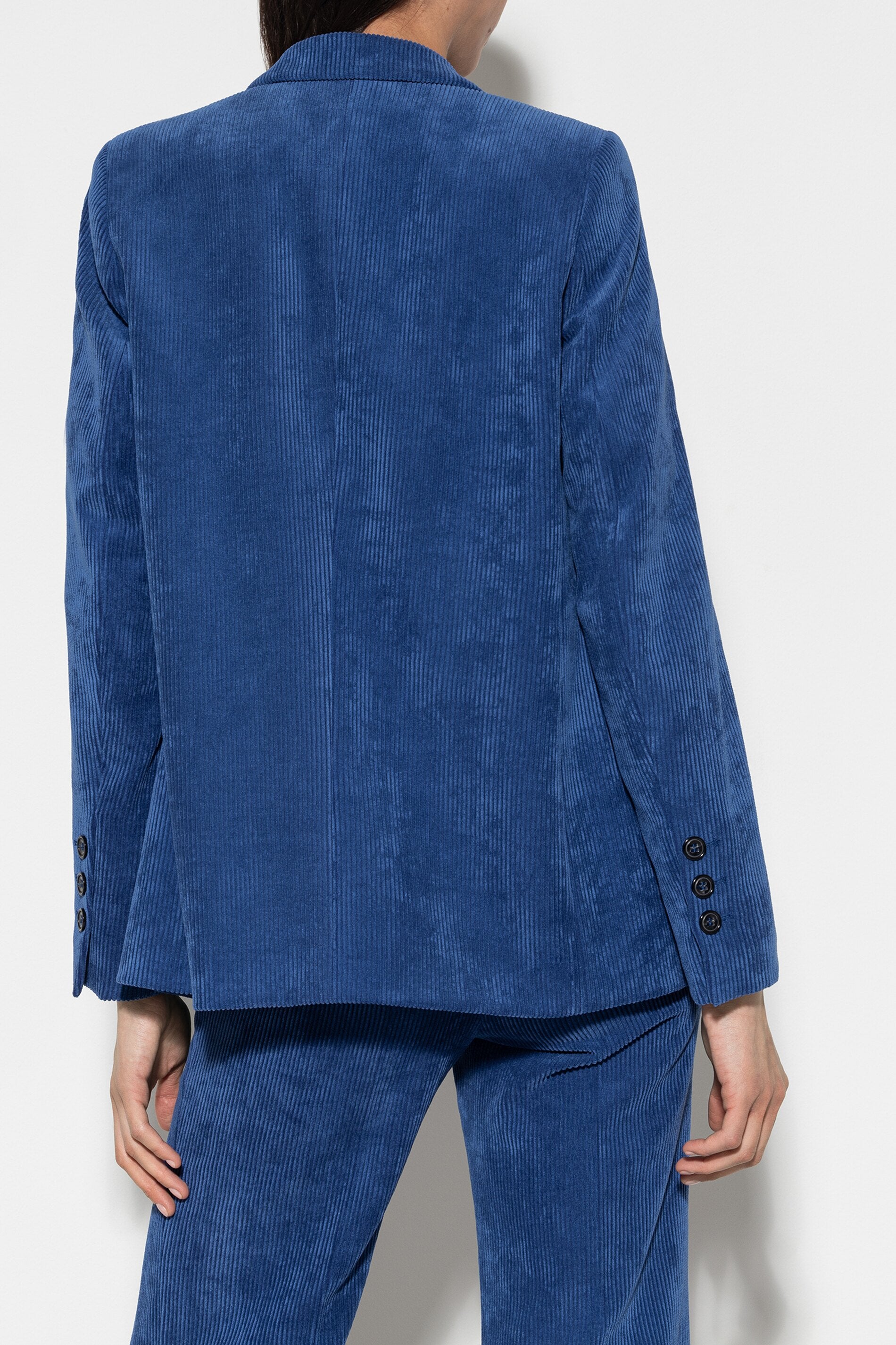 Ein-Knopf-Cordblazer - deep blue - Standard | Model Rück