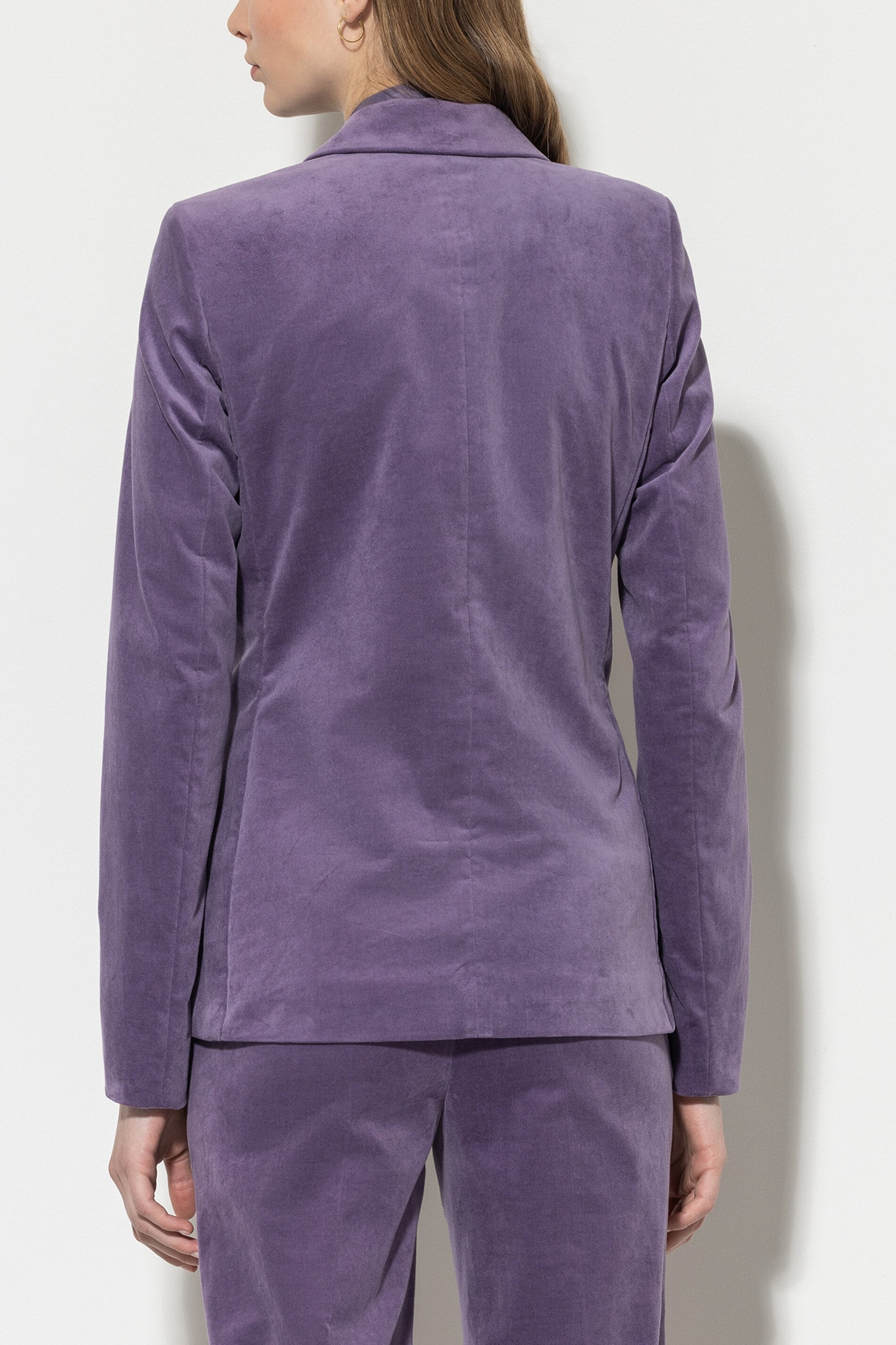 Velvet-Blazer - mauve - Standard | Model Rück