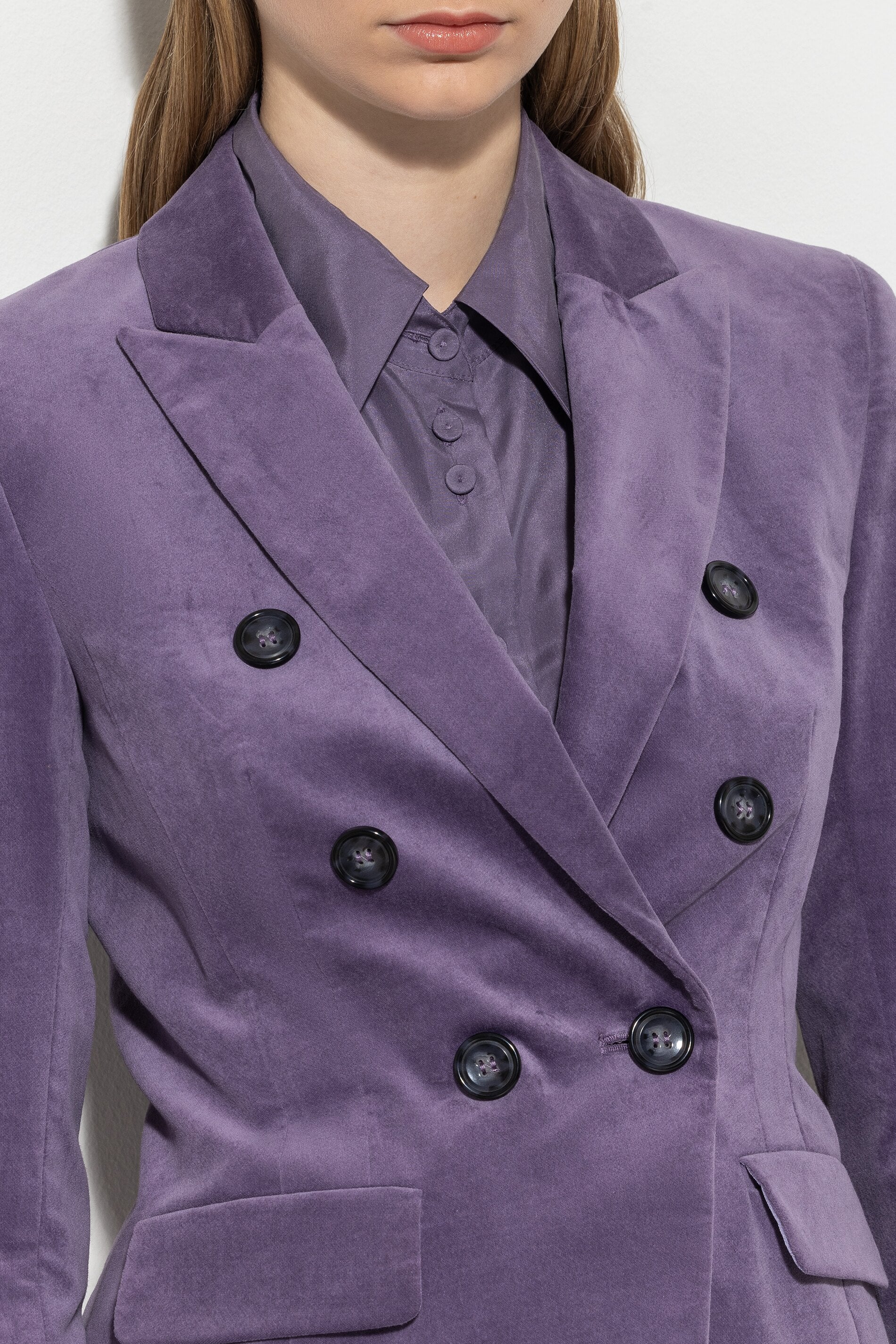 Velvet-Blazer - mauve - Standard | Model Detail