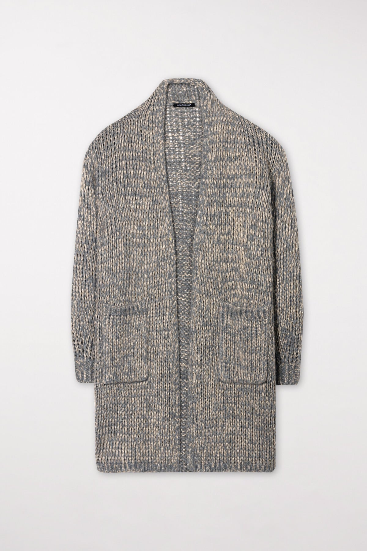 Bouclé-Longcardigan - heather grey - Standard | Artikel Front