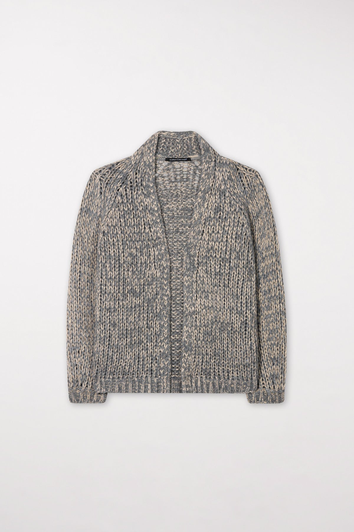 Bouclé-Cardigan - heather grey - Standard | Artikel Front