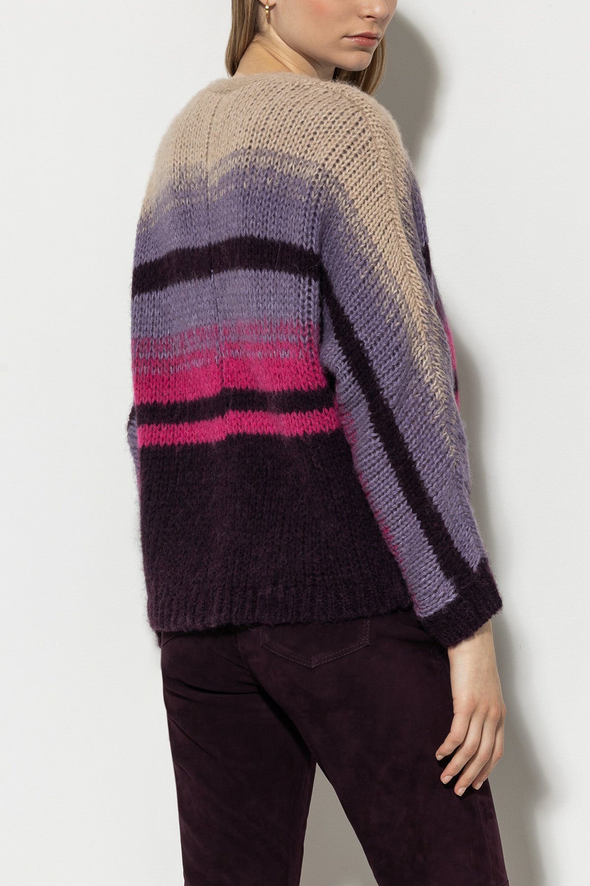 Cardigan mit Fancy-Stripe - multi - Standard | Model Rück