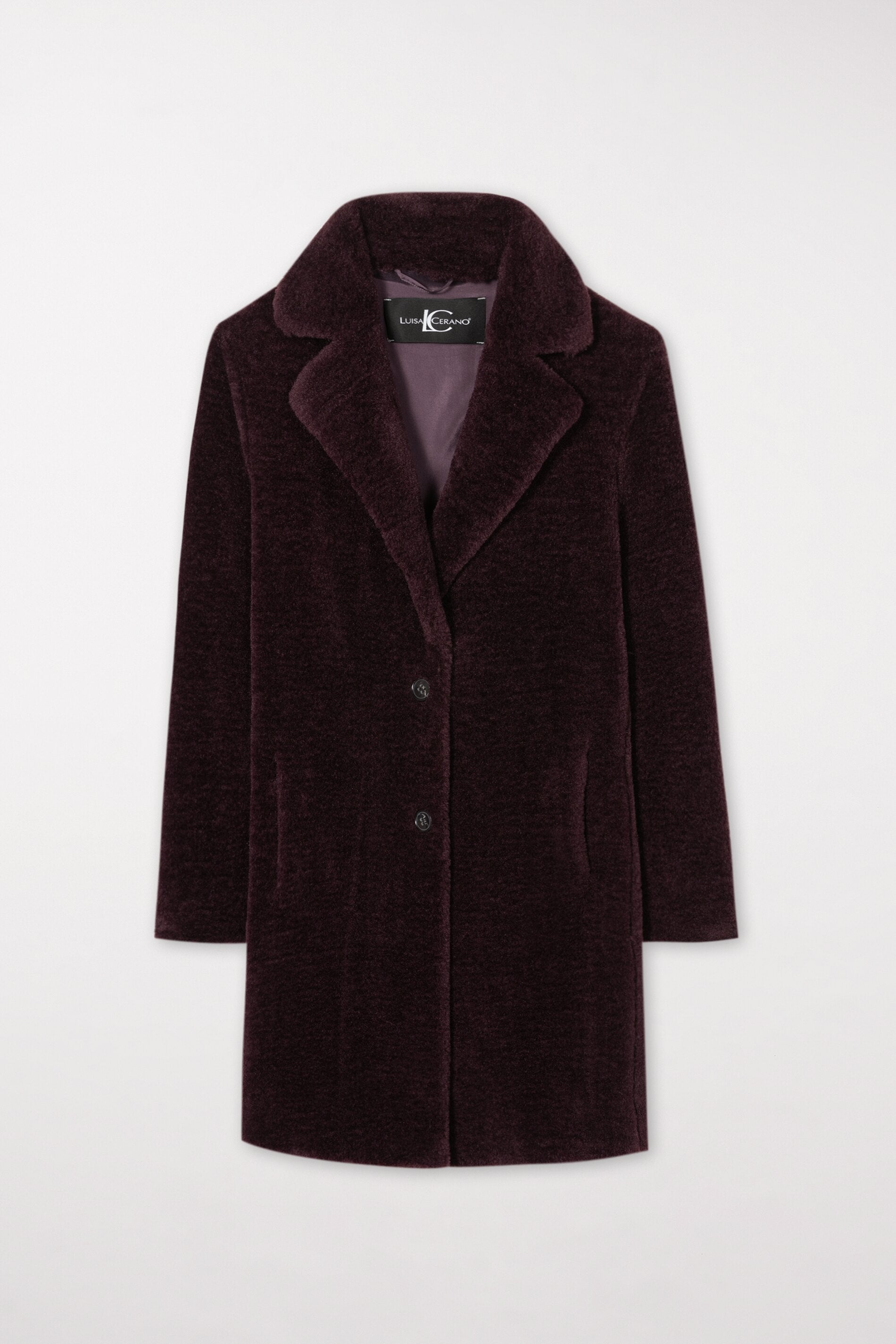 Blazermantel in Felloptik - burgundy - Standard | Artikel Front