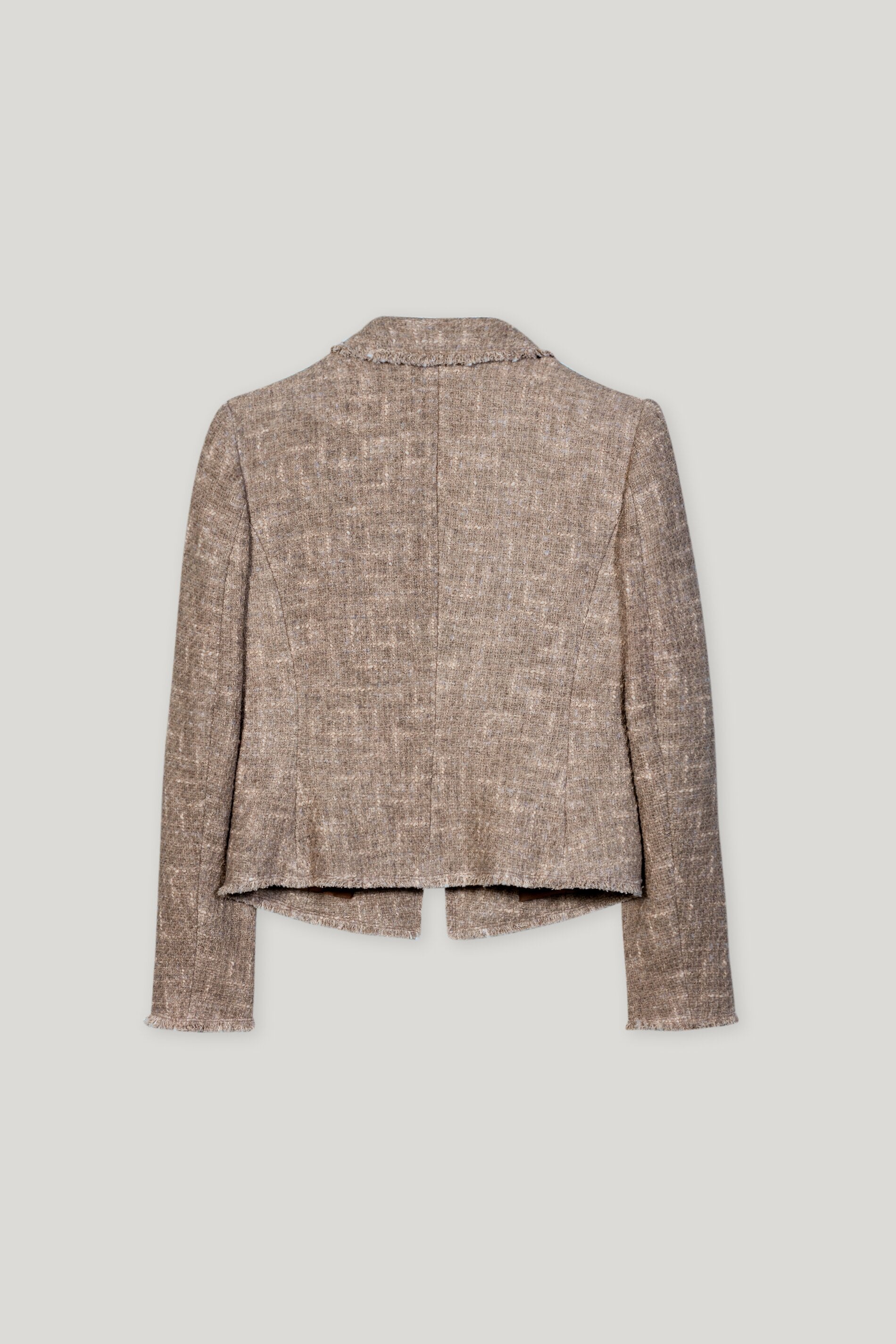Vintage tweed blazer mushroom Standard - Main Image