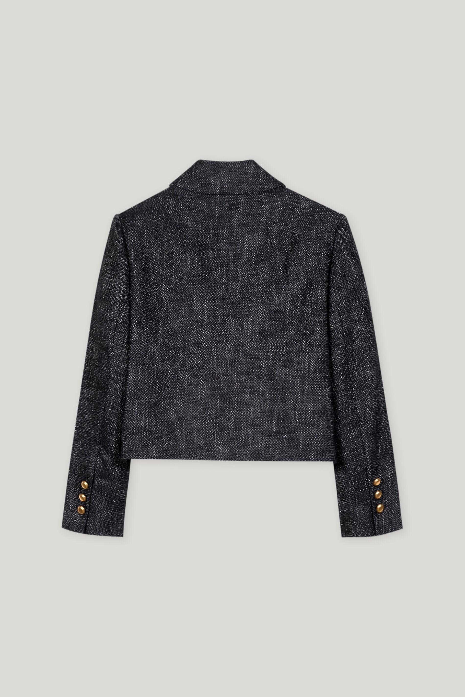 Tweed jacket with metal buttons deep black Standard